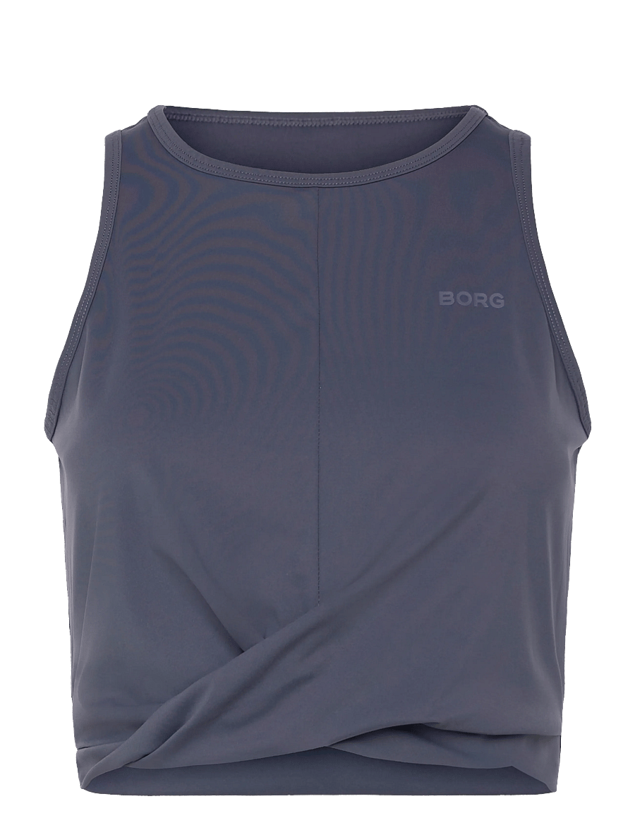 Björn Borg - STUDIO CROSS TANK TOP - crop-tops - odyssey gray - 0