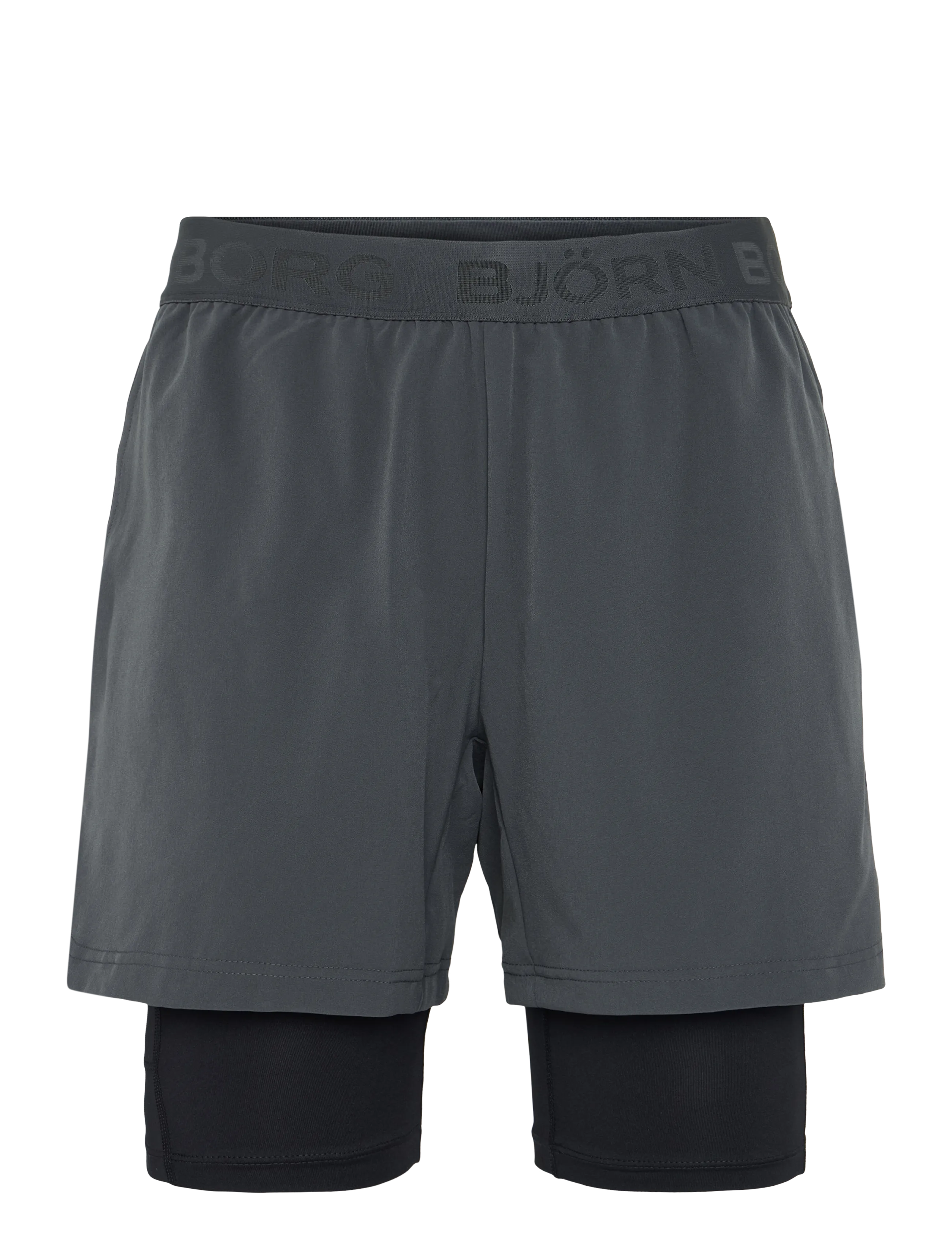 Björn Borg BORG 2 IN 1 SHORTS - Kläder - ASPHALT / grey