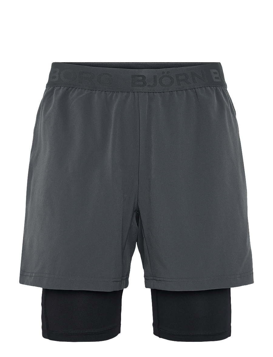 Björn Borg - BORG 2 IN 1 SHORTS - lühikesed treeningpüksid - asphalt - 0