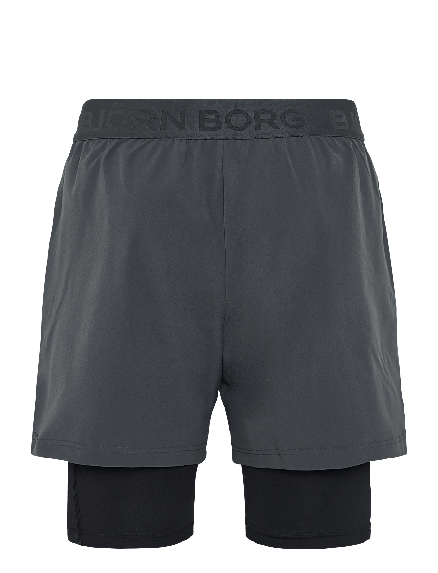 Björn Borg - BORG 2 IN 1 SHORTS - lühikesed treeningpüksid - asphalt - 1