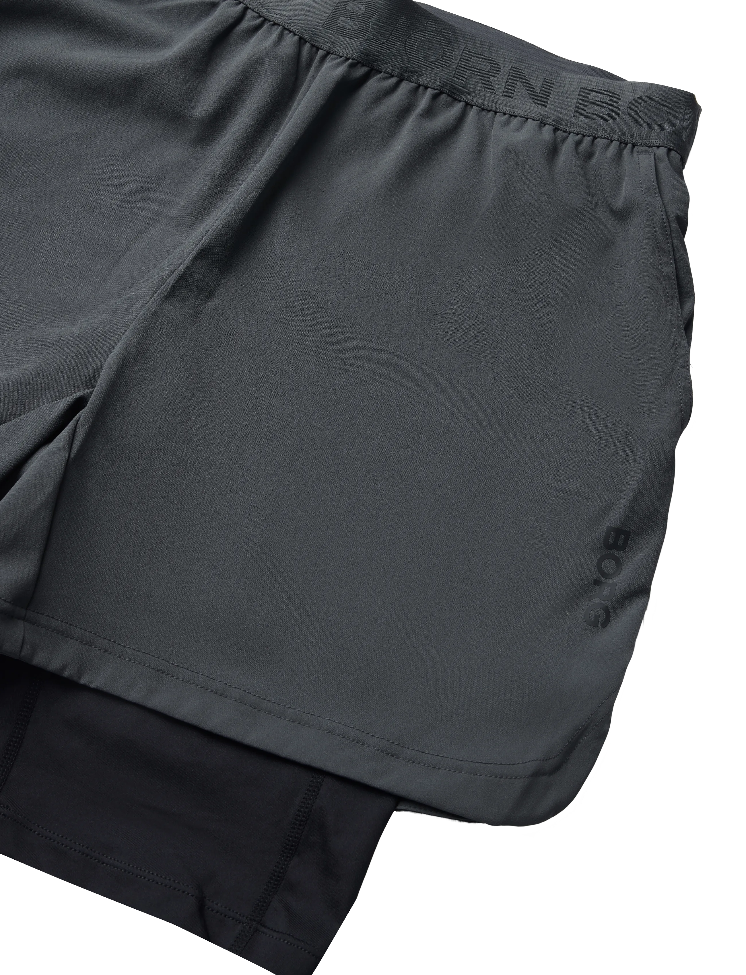 Björn Borg - BORG 2 IN 1 SHORTS - träningsshorts - asphalt - 2