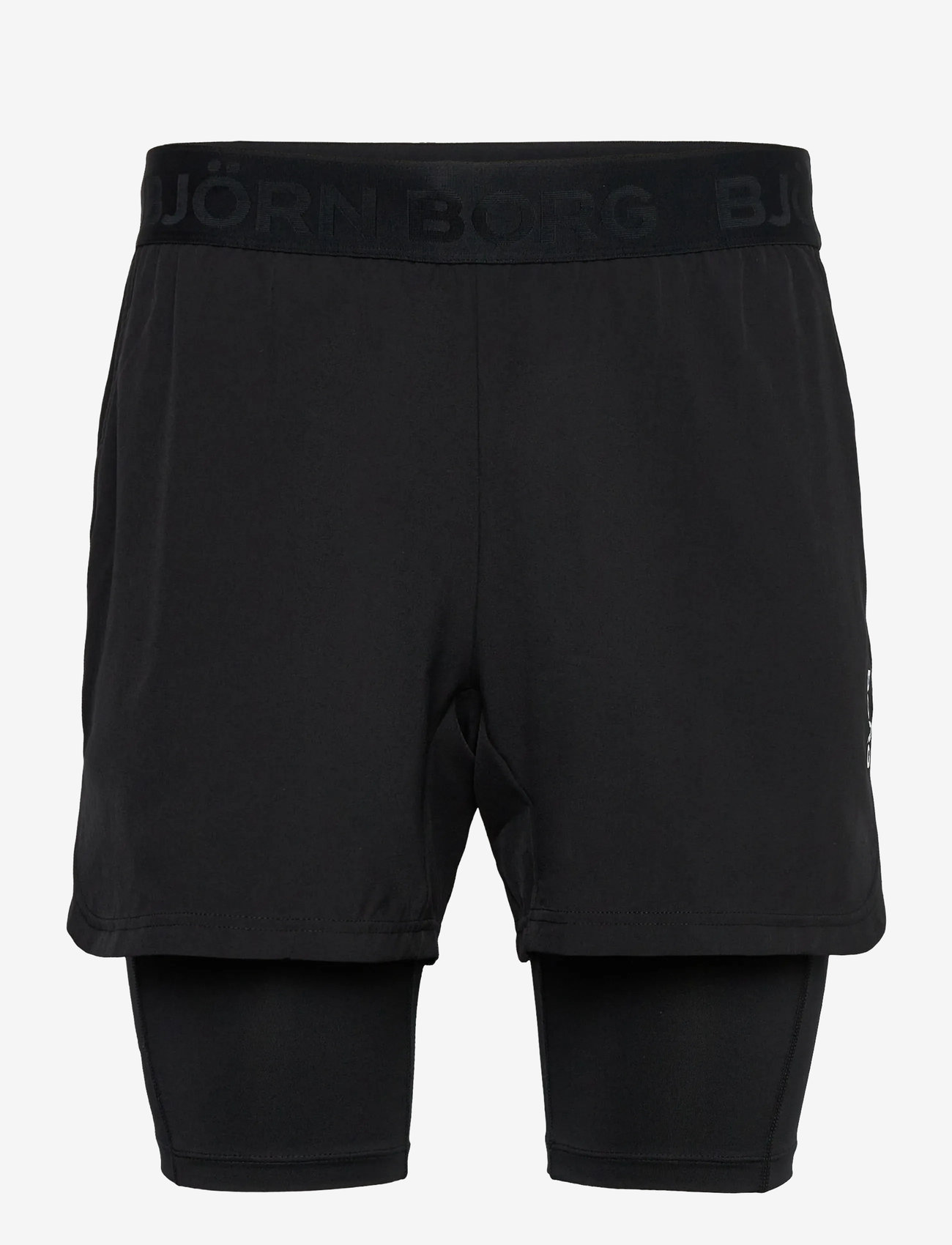 Björn Borg - BORG 2 IN 1 SHORTS - trainingsshorts - black beauty - 0
