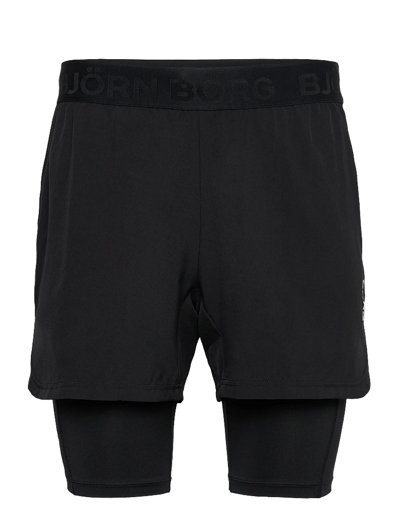 Björn Borg - BORG 2 IN 1 SHORTS - träningsshorts - black beauty - 0