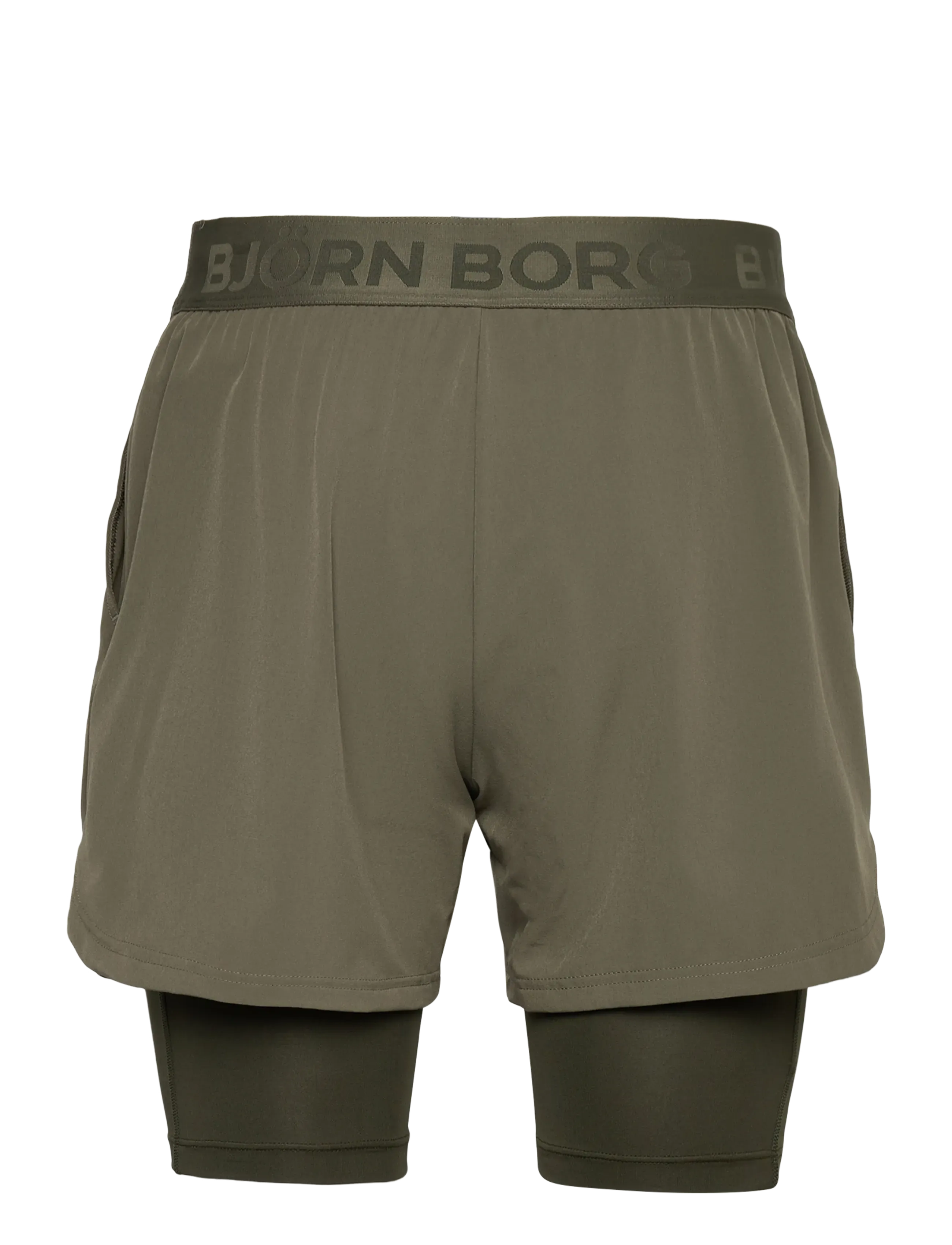 Björn Borg - BORG 2 IN 1 SHORTS - træningsshorts - dusty olive - 1