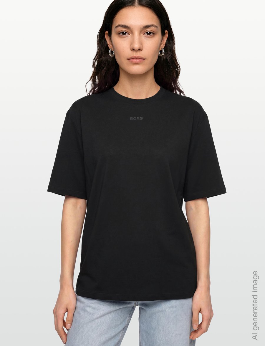 Björn Borg - STUDIO OVERSIZED T-SHIRT - t-shirts - black beauty - 3