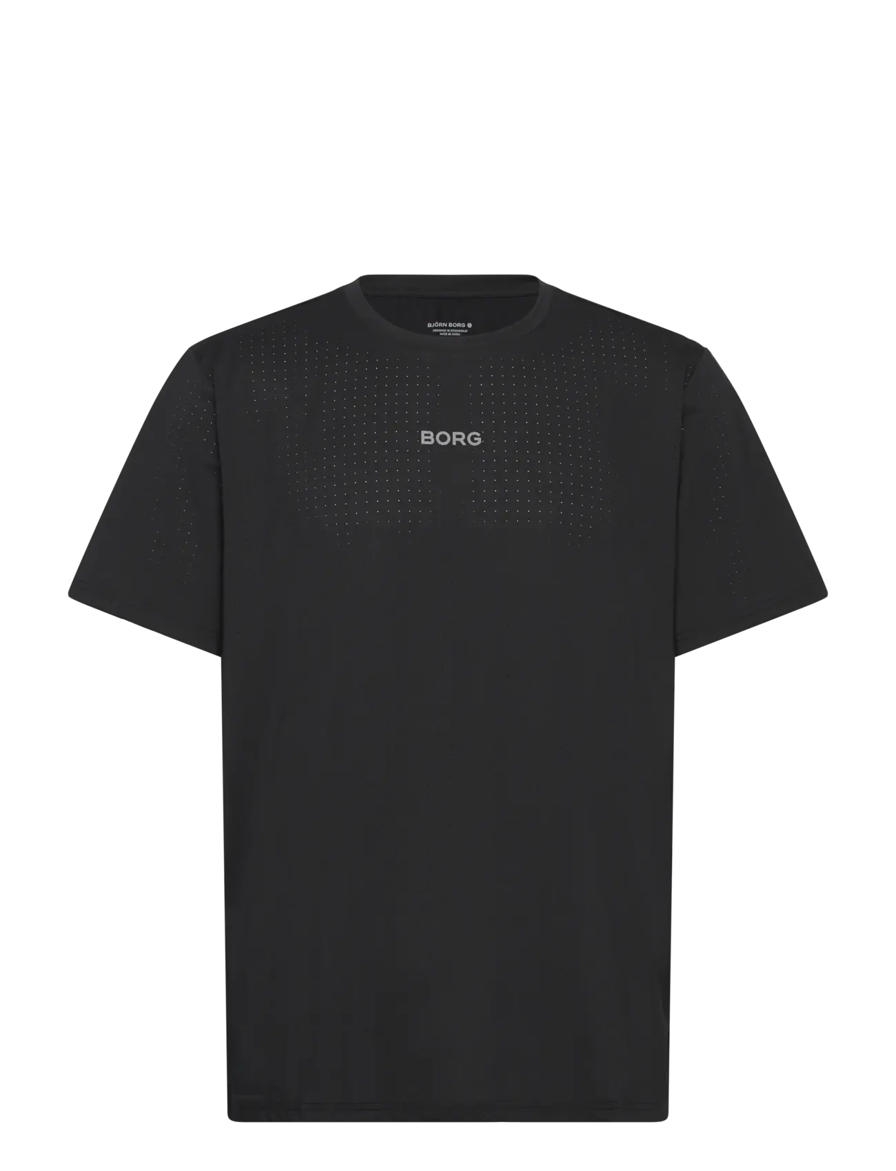 Björn Borg Borg Performance Perforated T-Shirt, M, Black, Sport Overdele > Sport T-shirts, Herre