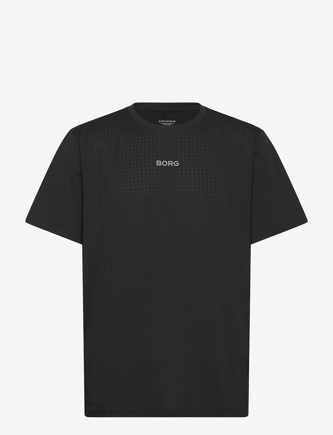 Björn Borg - BORG PERFORMANCE PERFORATED T-SHIRT - kurzärmelige - black beauty - 0