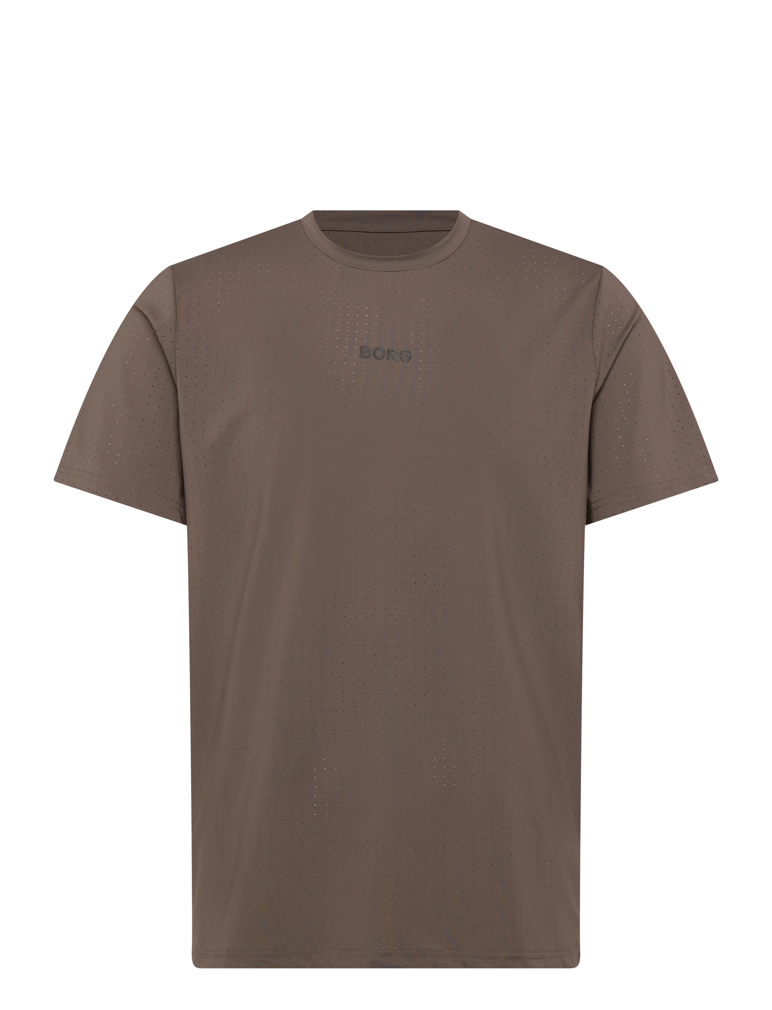 Björn Borg Borg Performance Perforated T-Shirt, Mænd, Perforeret Performance T-Shirt, Brun, Str: L