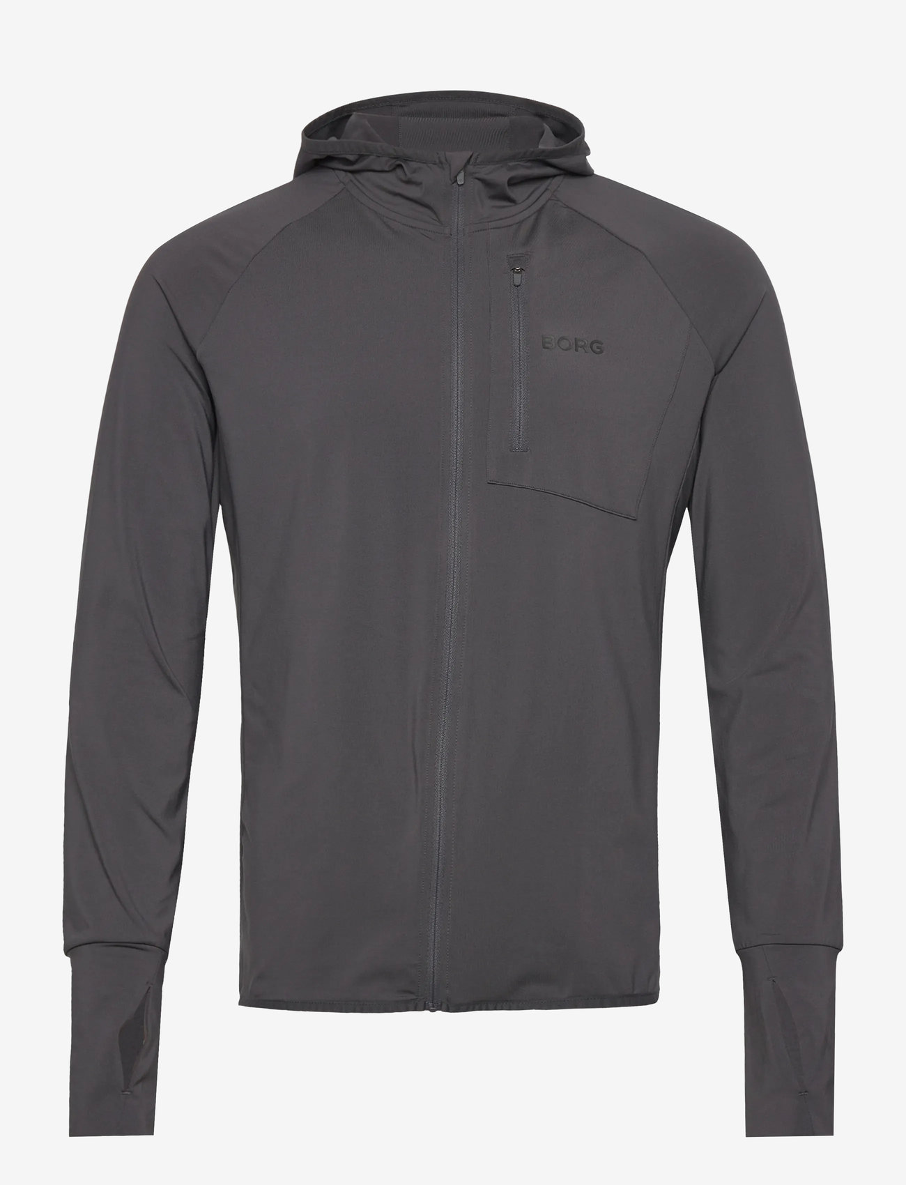 Björn Borg - BORG PERFORMANCE MID LAYER HOOD - fleece & midlayer - asphalt - 0