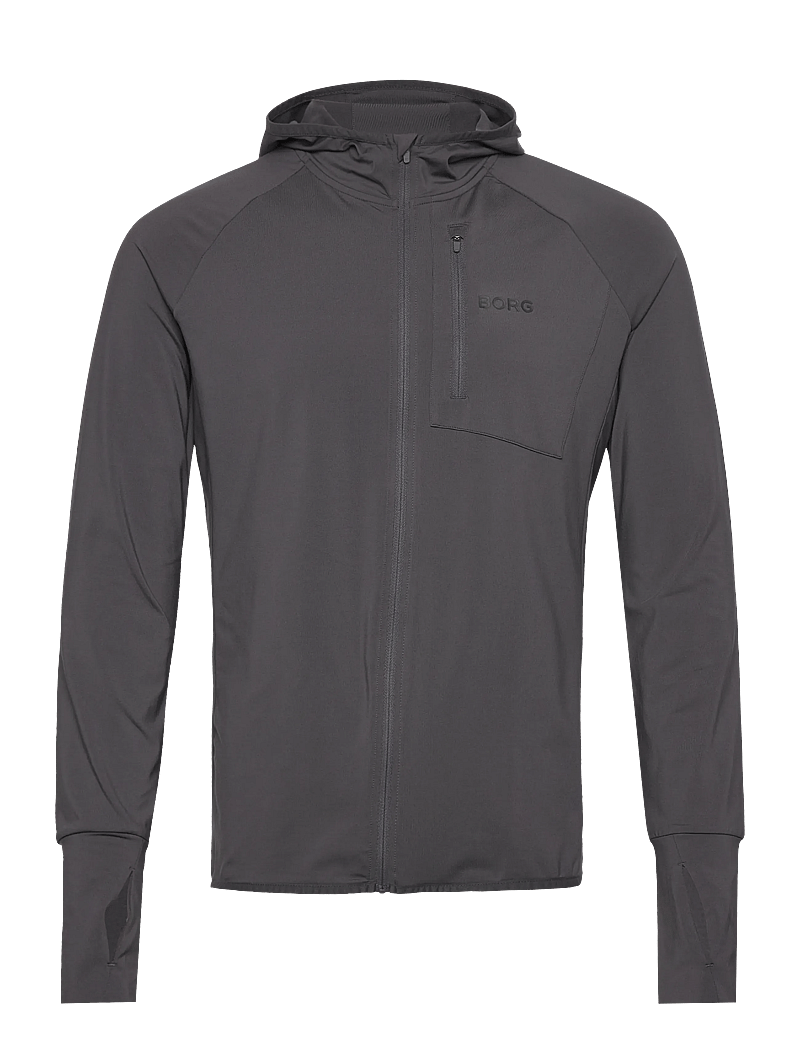 Björn Borg - BORG PERFORMANCE MID LAYER HOOD - fleece & midlayer - asphalt - 0
