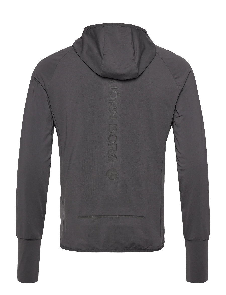Björn Borg - BORG PERFORMANCE MID LAYER HOOD - fleece og mellemlag - asphalt - 1