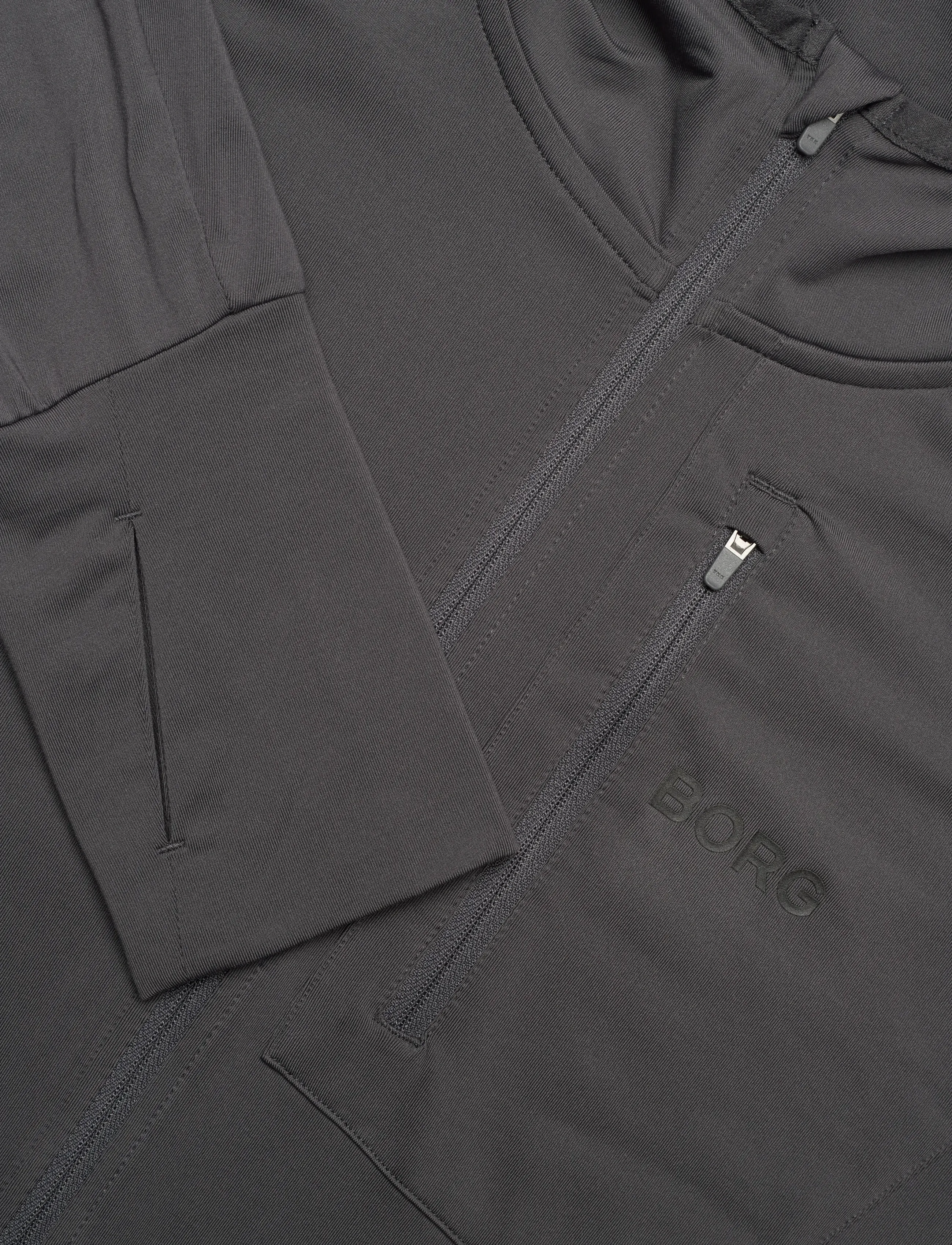 Björn Borg - BORG PERFORMANCE MID LAYER HOOD - fleeces & midlayers - asphalt - 2