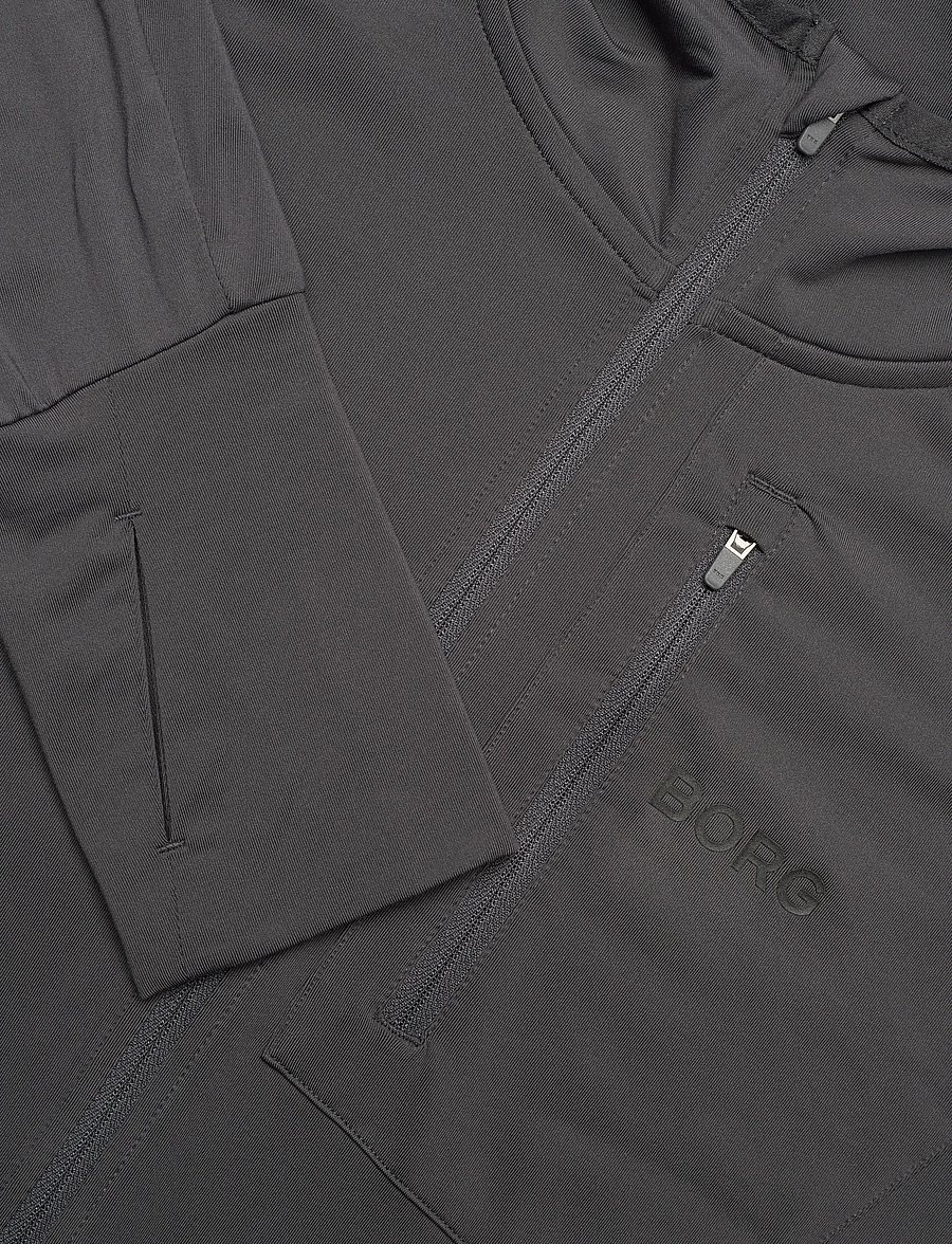 Björn Borg - BORG PERFORMANCE MID LAYER HOOD - fleece og mellemlag - asphalt - 2