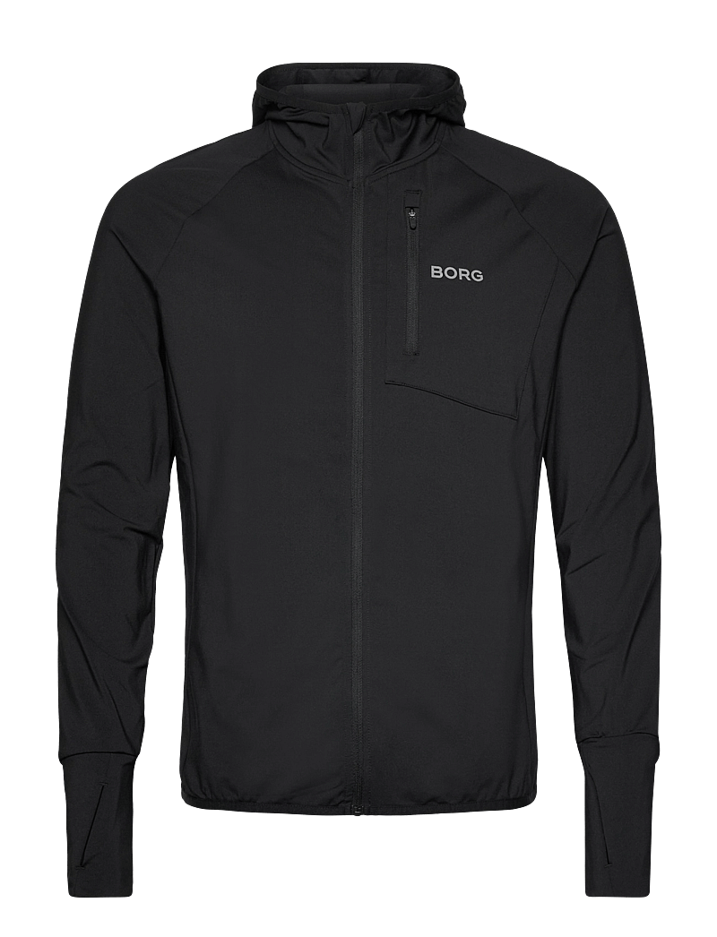 Björn Borg - BORG PERFORMANCE MID LAYER HOOD - fleece og mellemlag - black beauty - 0