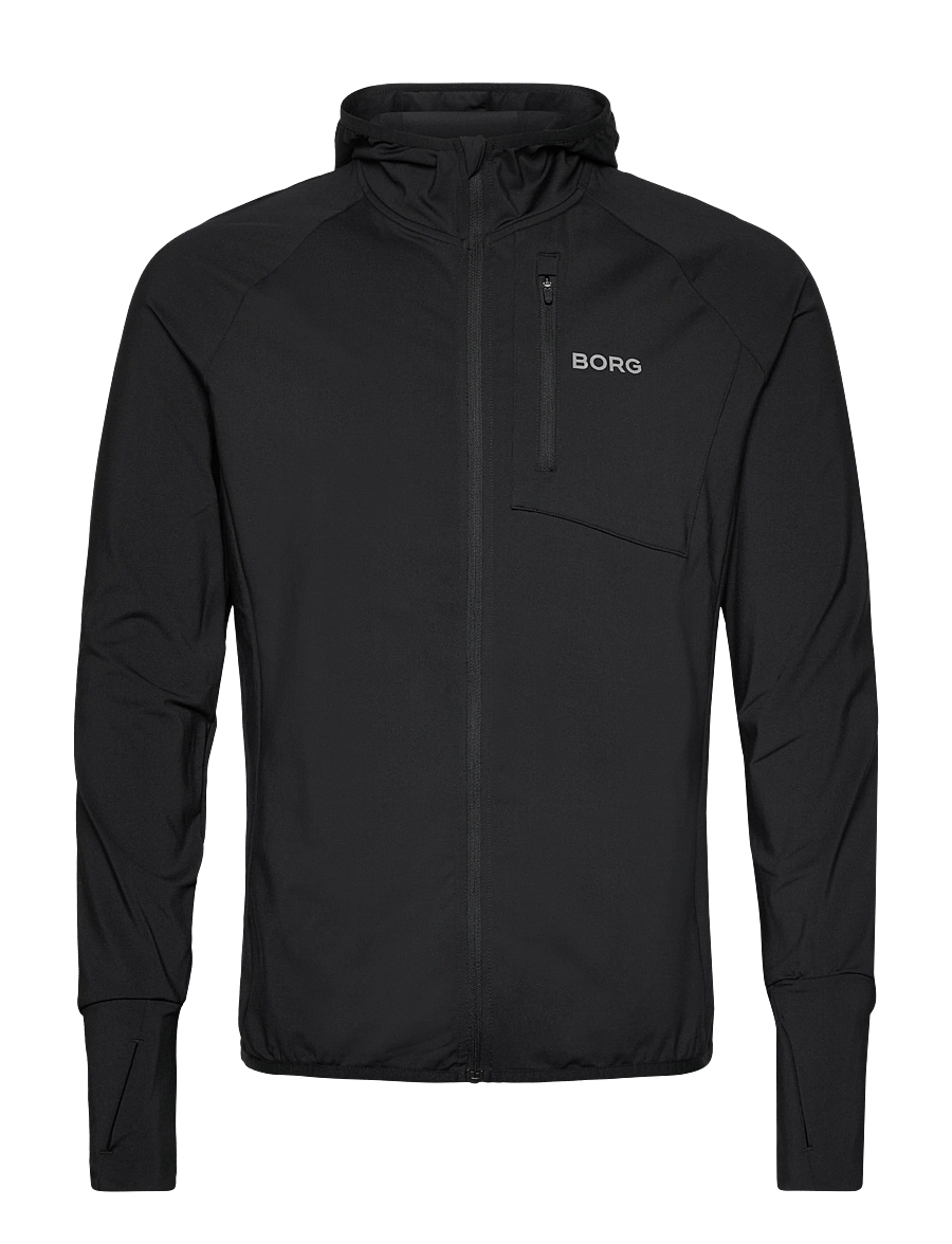 Björn Borg - BORG PERFORMANCE MID LAYER HOOD - fleece & midlayer - black beauty - 0