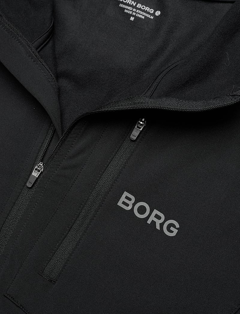 Björn Borg - BORG PERFORMANCE MID LAYER HOOD - fleece og mellemlag - black beauty - 2