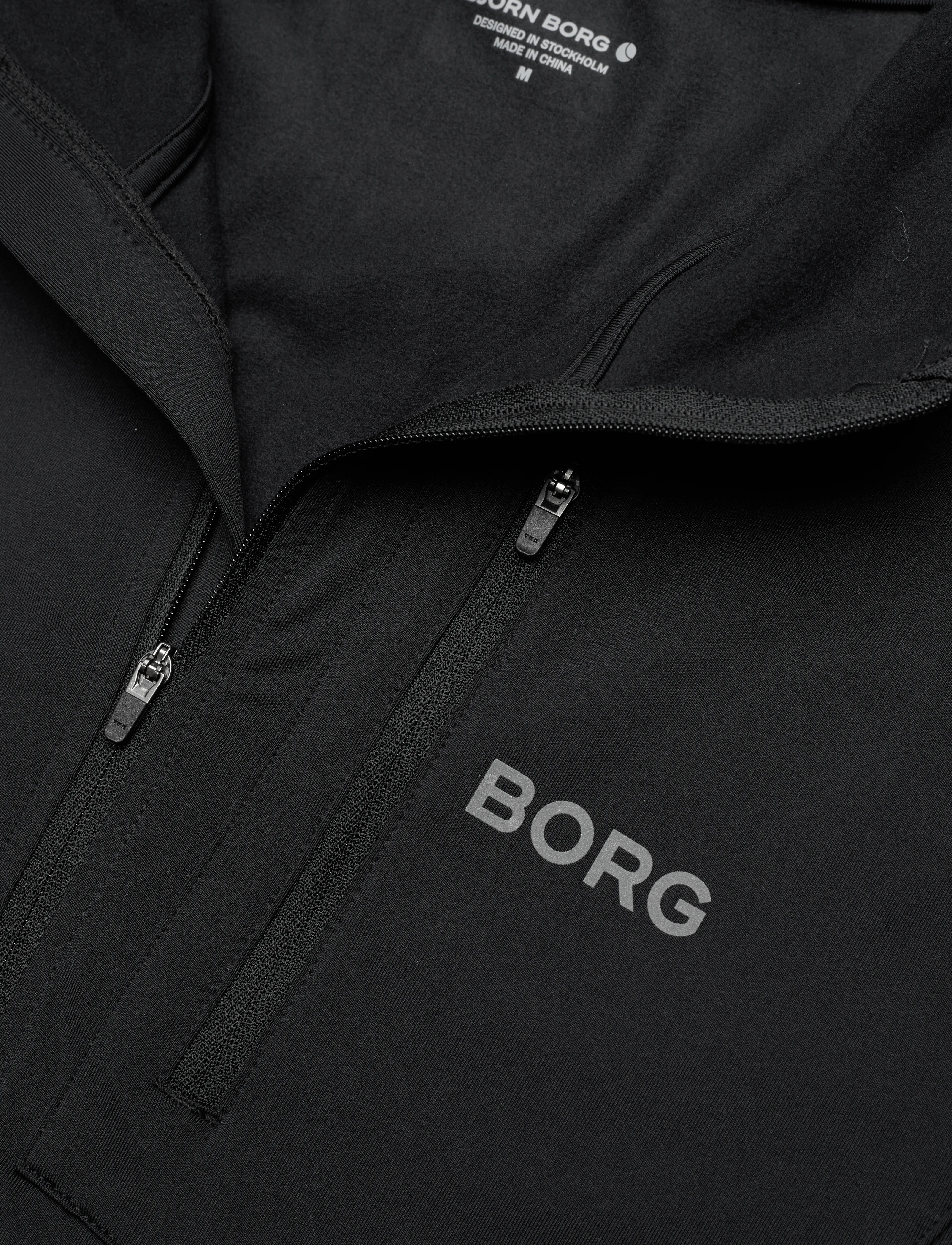 Björn Borg - BORG PERFORMANCE MID LAYER HOOD - fleece & midlayer - black beauty - 2