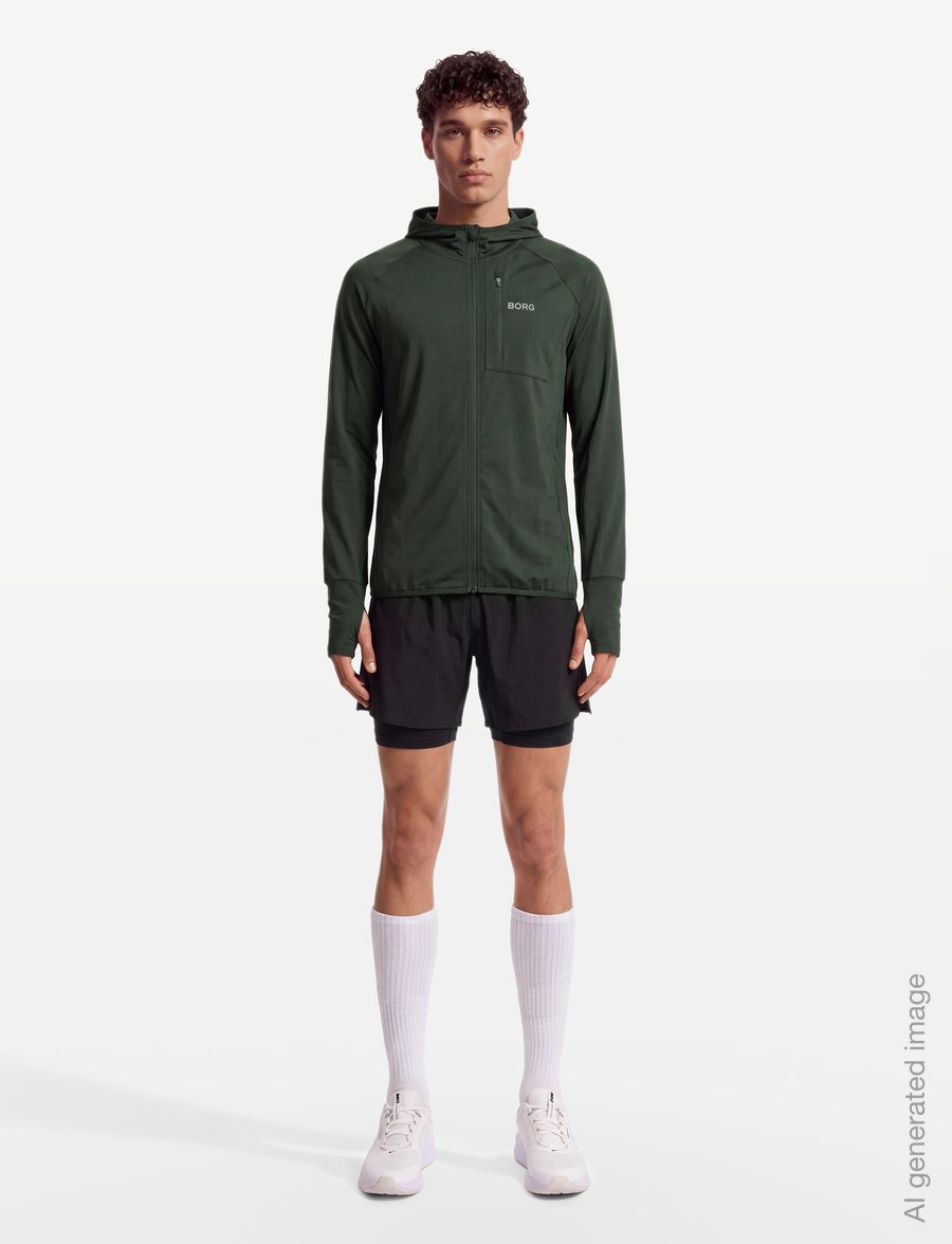 Björn Borg - BORG PERFORMANCE MID LAYER HOOD - fleece og mellemlag - rosin - 0