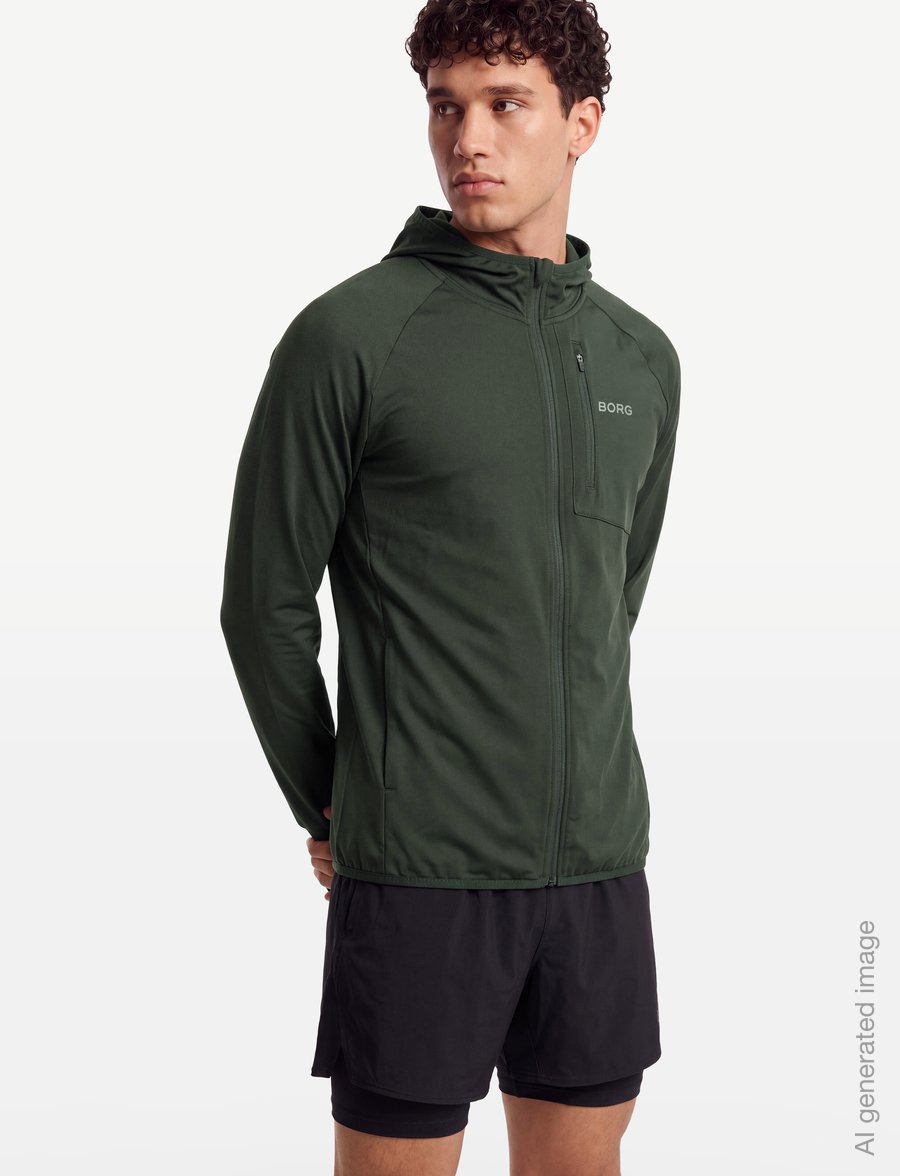 Björn Borg - BORG PERFORMANCE MID LAYER HOOD - fleece og mellemlag - rosin - 3