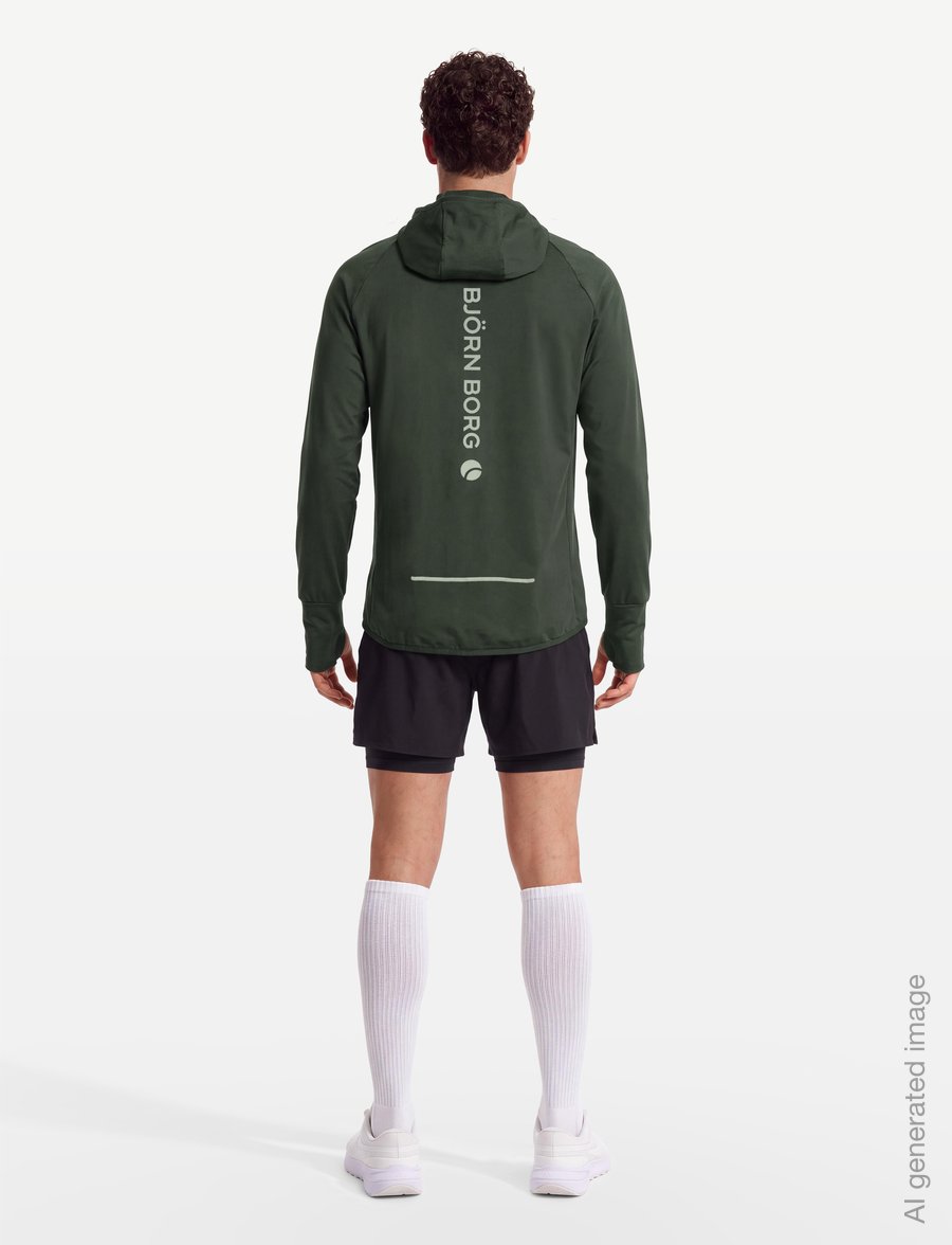 Björn Borg - BORG PERFORMANCE MID LAYER HOOD - fleece og mellemlag - rosin - 4