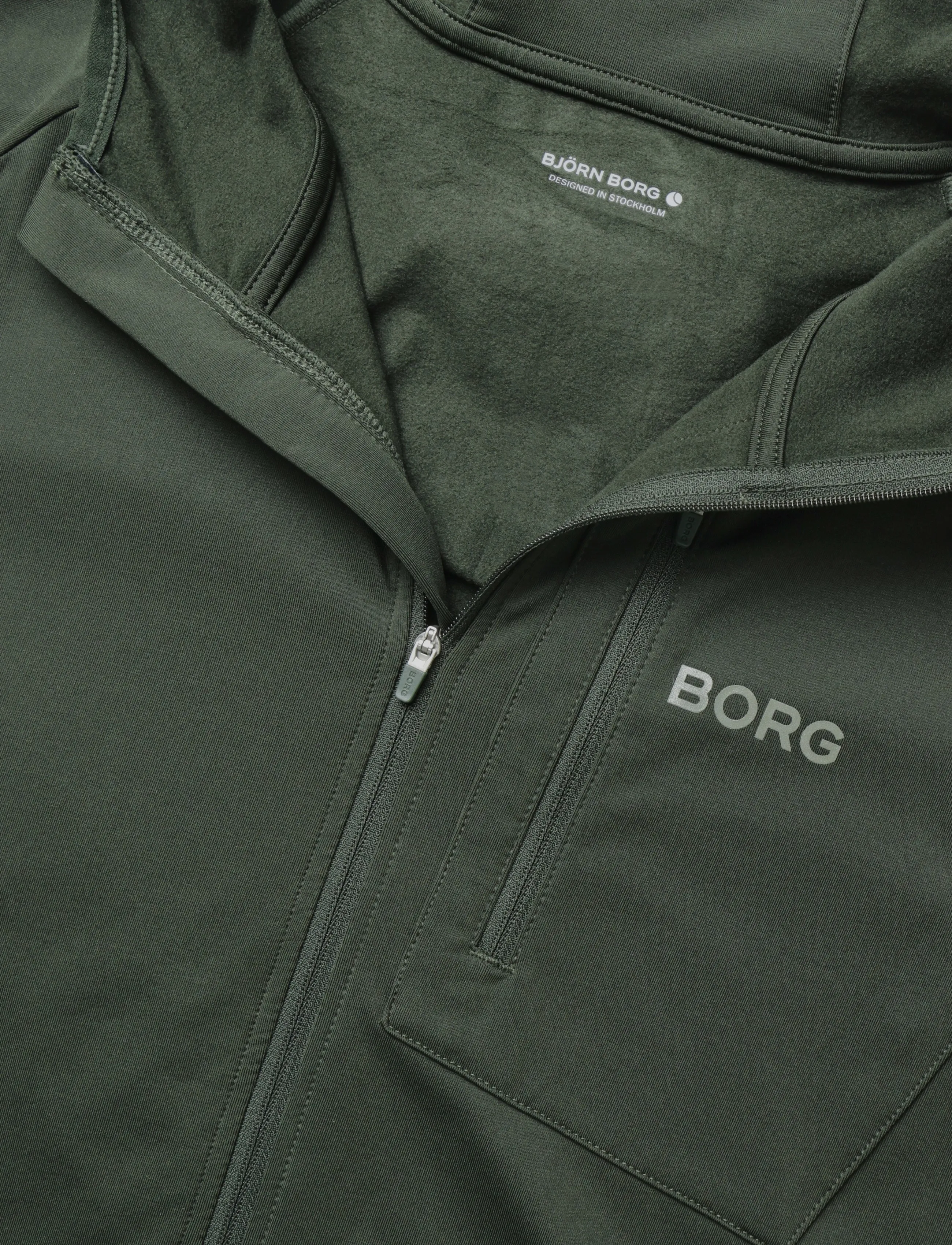 Björn Borg - BORG PERFORMANCE MID LAYER HOOD - fleece & mellanlager - rosin - 2