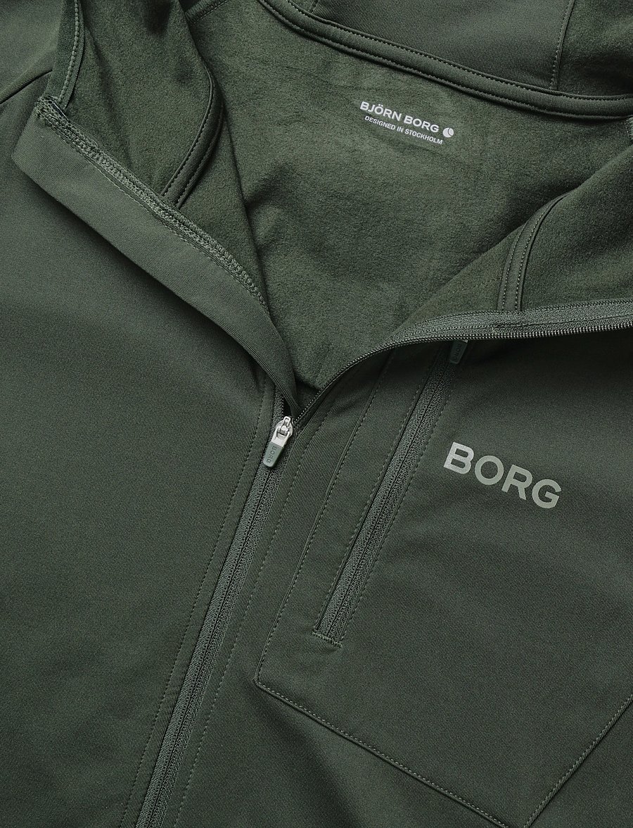 Björn Borg - BORG PERFORMANCE MID LAYER HOOD - fleece & mellanlager - rosin - 2
