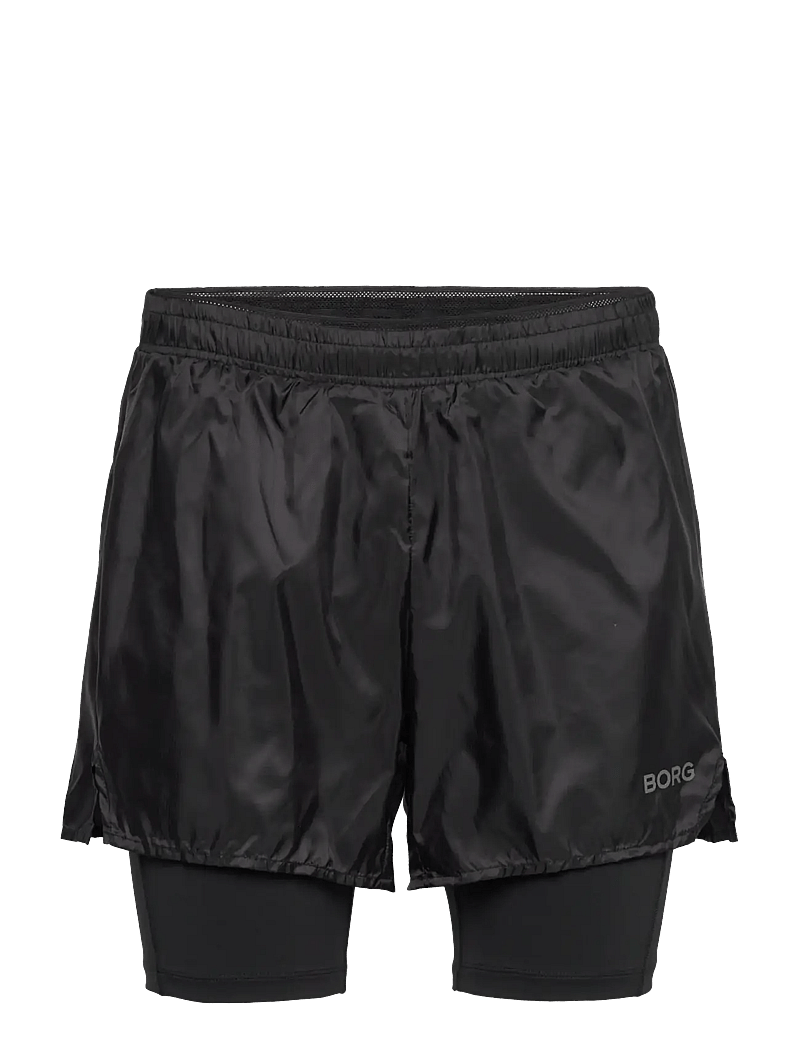 Björn Borg - BORG PERFORMANCE SHORTS 2 IN 1 - lühikesed jooksupüksid - black beauty - 0