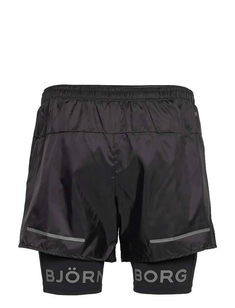 Björn Borg - BORG PERFORMANCE SHORTS 2 IN 1 - lühikesed jooksupüksid - black beauty - 1