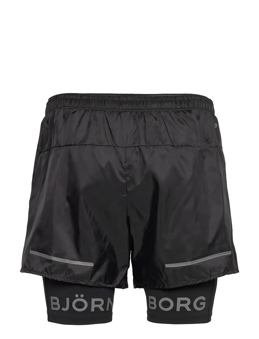 Björn Borg - BORG PERFORMANCE SHORTS 2 IN 1 - laufshorts - black beauty - 1