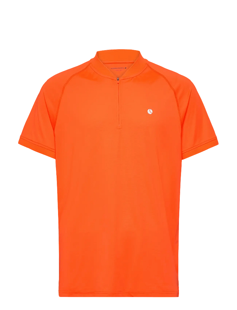 Björn Borg - ACE ZIP POLO SHIRT - t-shirts - shocking orange - 0