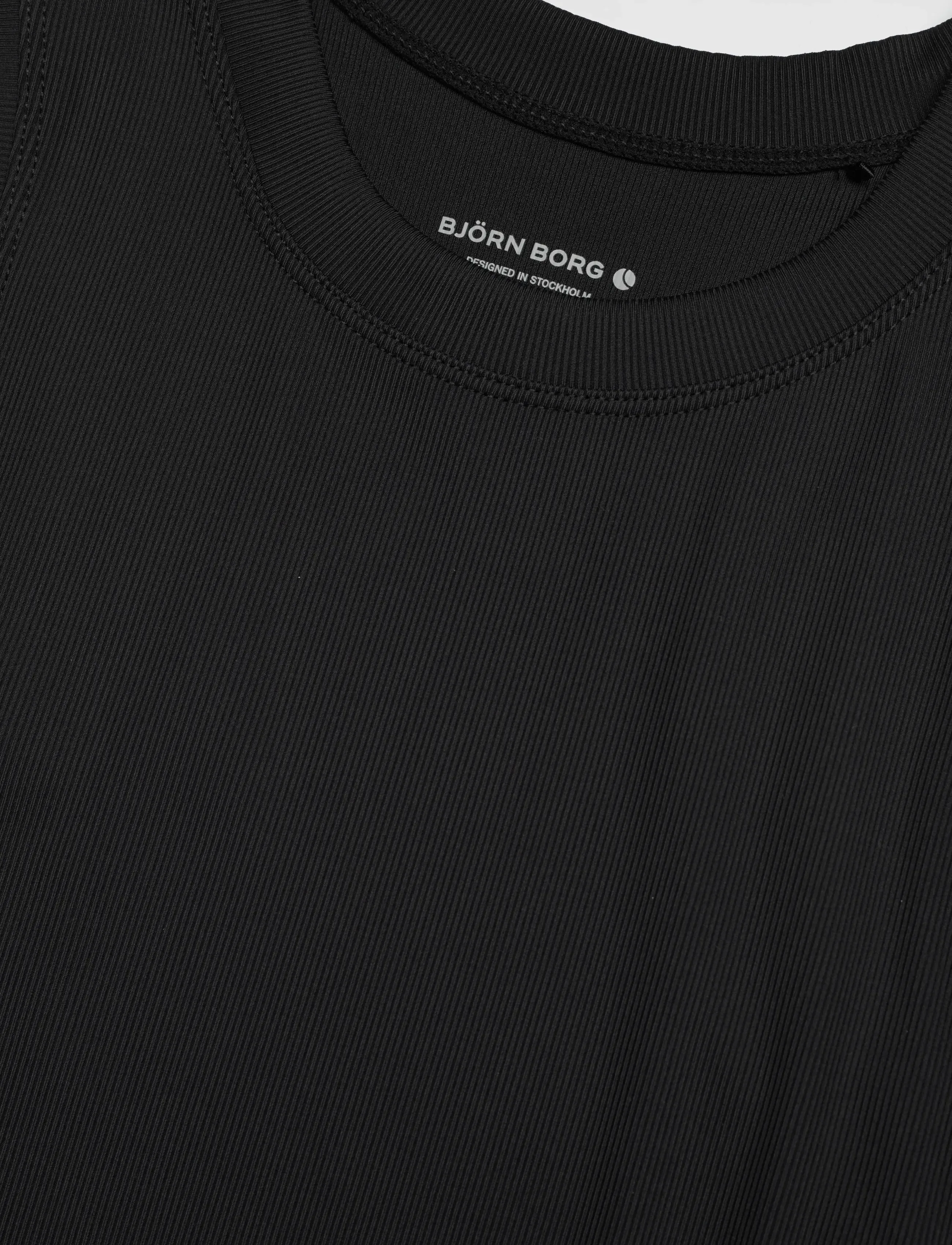 Björn Borg - ACE POCKET RIBBED TANK TOP - tank tops - black beauty - 2