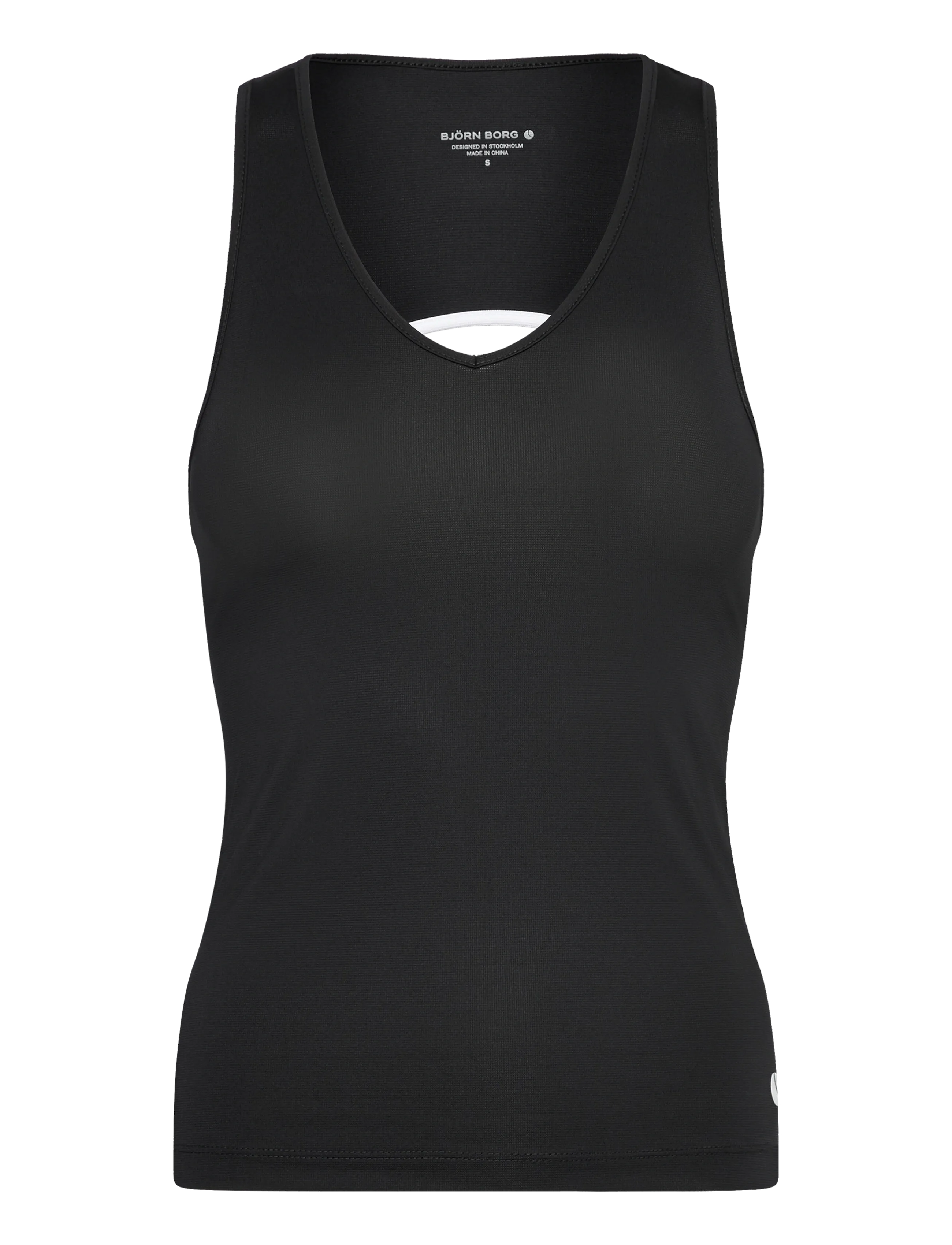 Björn Borg Ace V Neck Tank Top, L, Black, Sports Overdele & T-shirts > Sport Tank Overdele, Dame