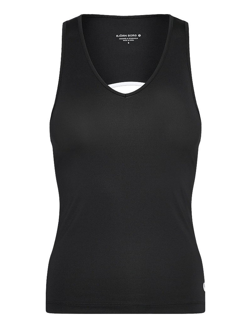 Björn Borg - ACE V NECK TANK TOP - tank tops - black beauty - 0