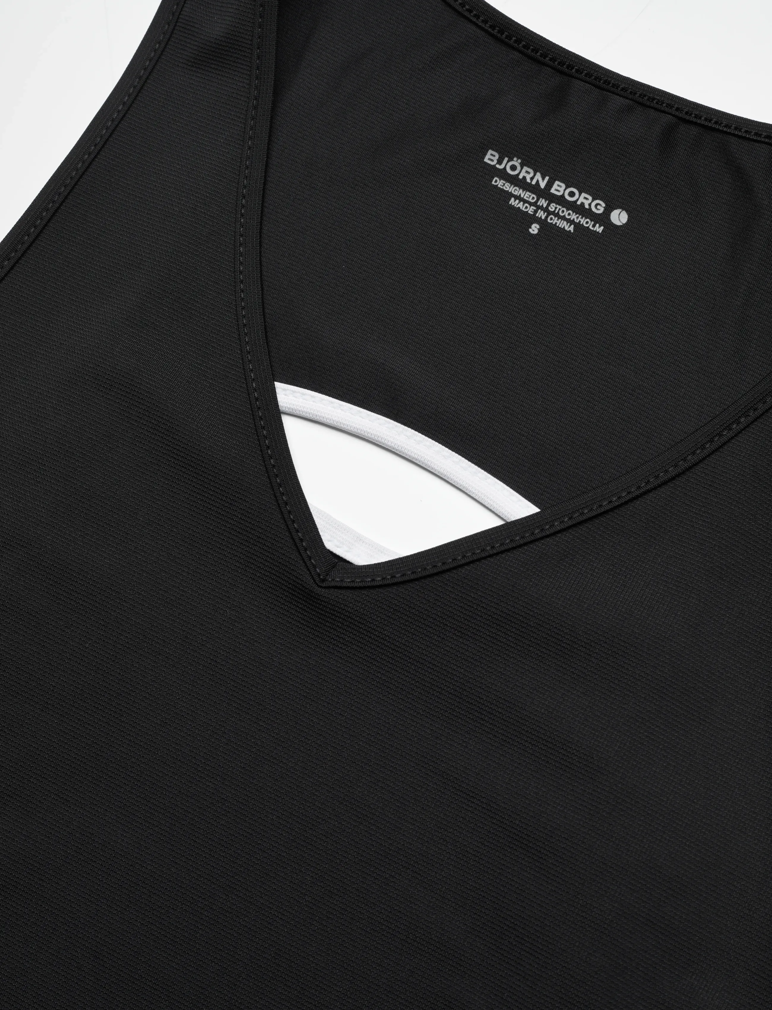 Björn Borg - ACE V NECK TANK TOP - linnen - black beauty - 2