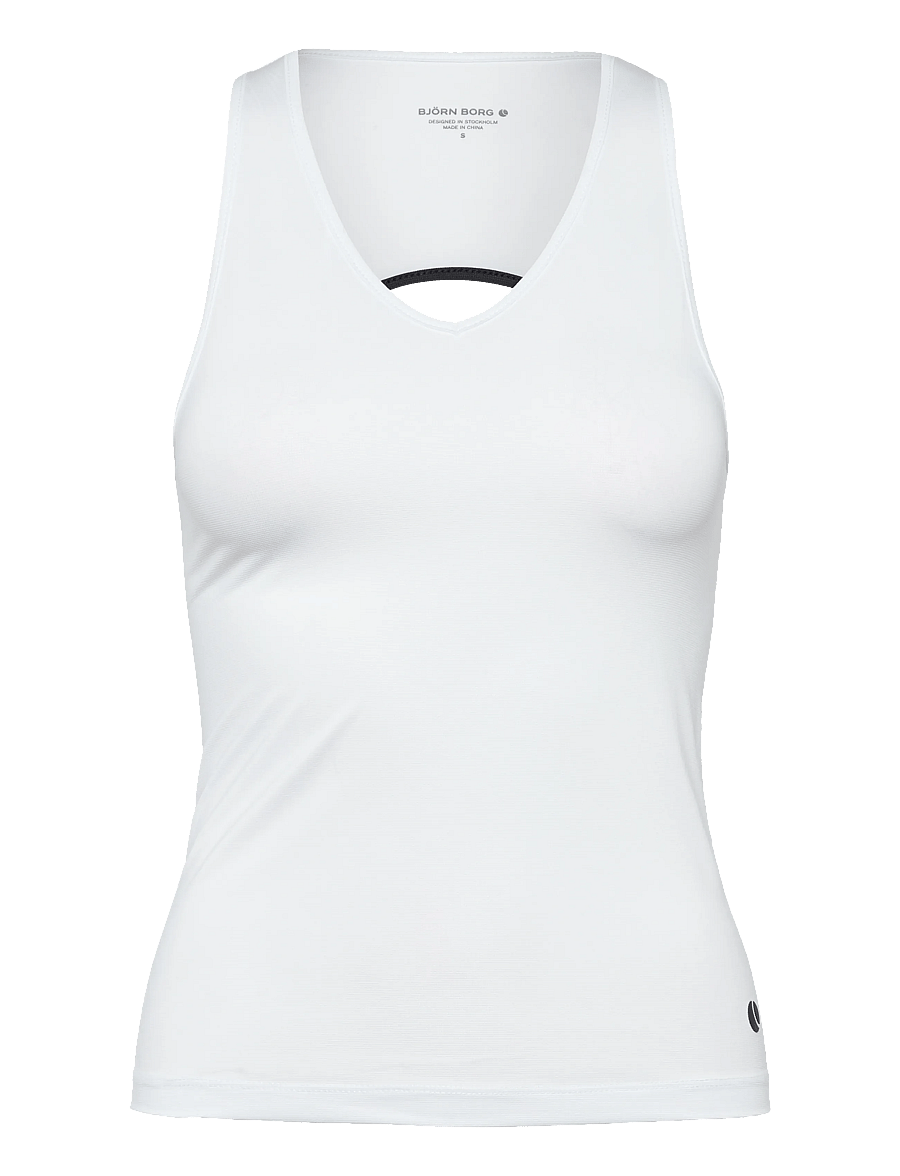 Björn Borg - ACE V NECK TANK TOP - tank tops - brilliant white - 0