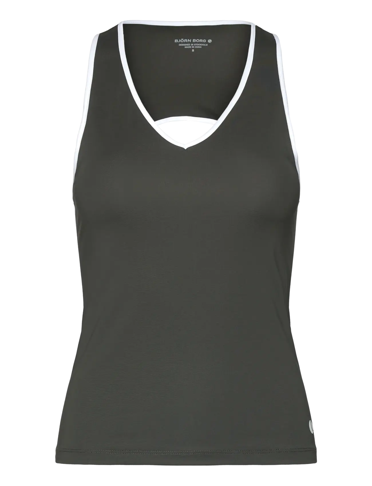 Björn Borg ACE V NECK TANK TOP - Tennis - PEAT / khaki/green
