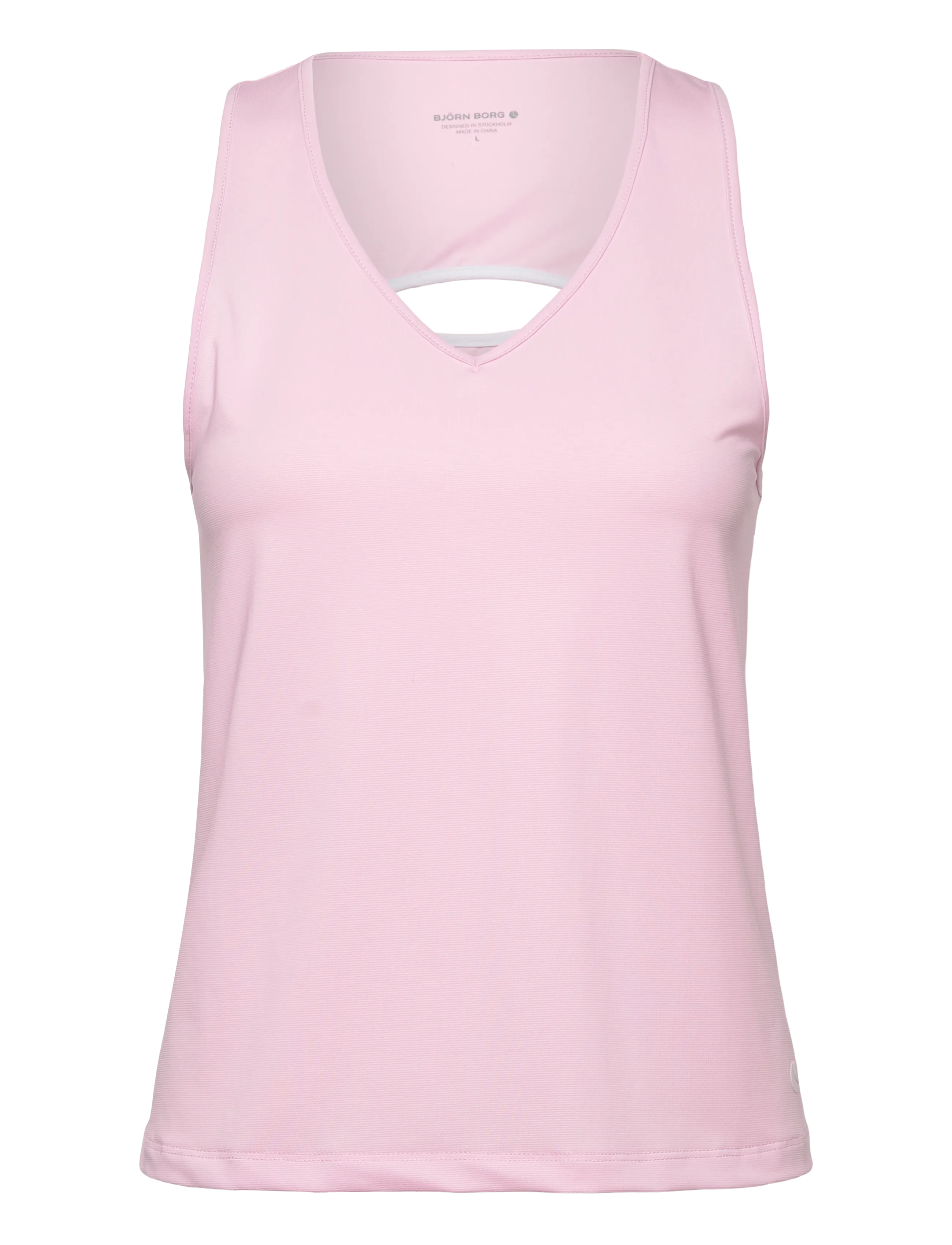 Björn Borg ACE V NECK TANK TOP - Tøj - PINK LADY / pink/rose
