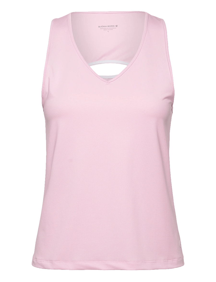Björn Borg - ACE V NECK TANK TOP - tank tops - pink lady - 0