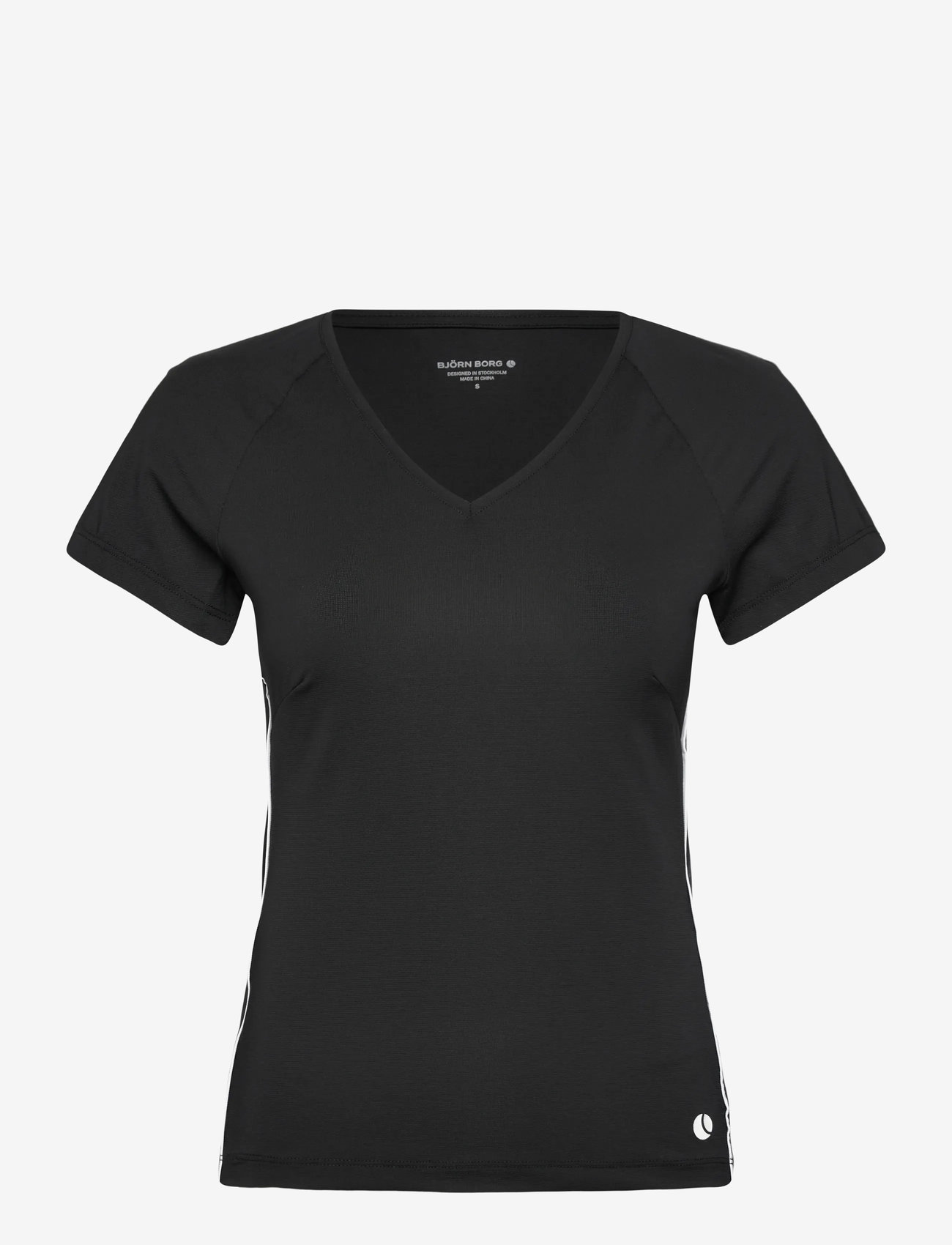 Björn Borg - ACE V-NECK T-SHIRT - t-shirts - black beauty - 0