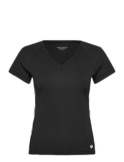 Björn Borg ACE V-NECK T-SHIRT - T-Shirts - BLACK BEAUTY / black