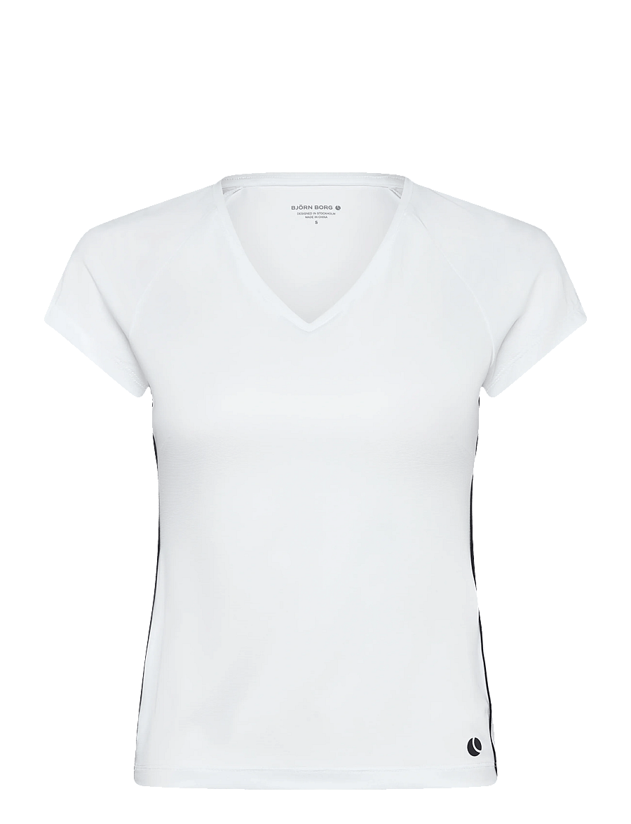 Björn Borg - ACE V-NECK T-SHIRT - t-särgid - brilliant white - 0