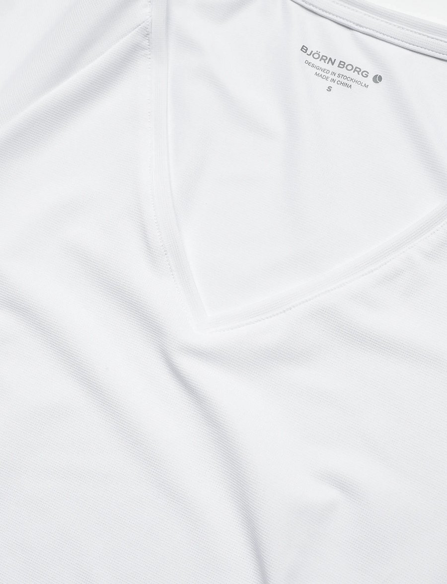 Björn Borg - ACE V-NECK T-SHIRT - t-särgid - brilliant white - 2