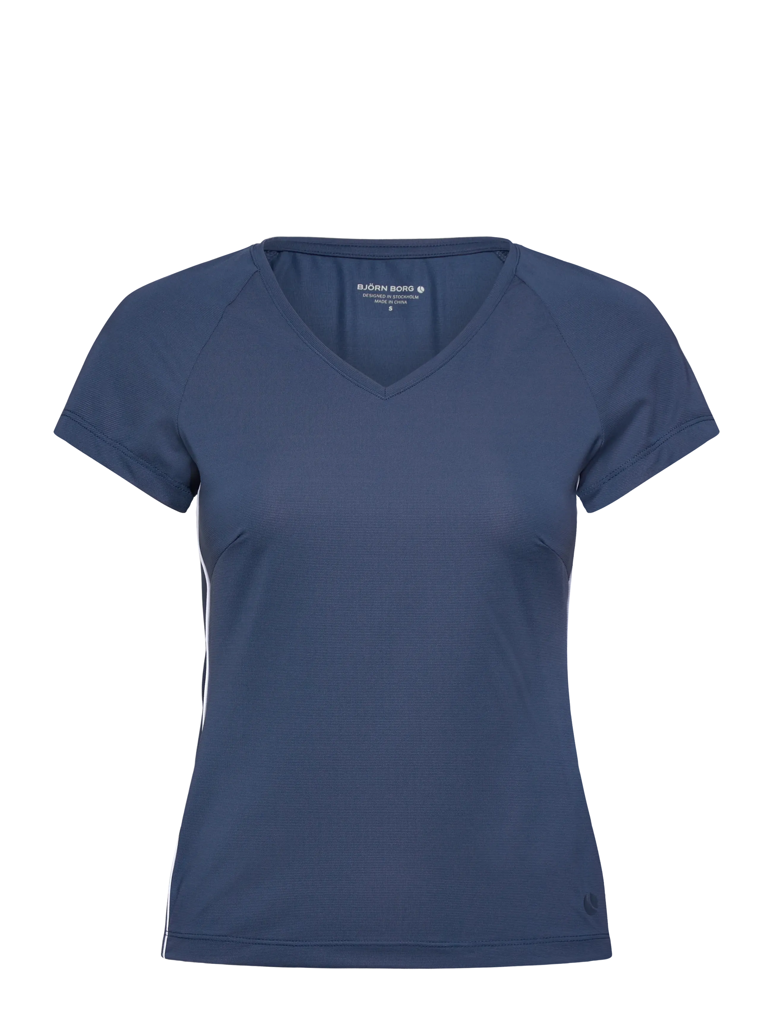 Björn Borg Ace V-Neck T-Shirt, S, Sports Oberteile & T-shirts, Marineblau - Sport Frauen