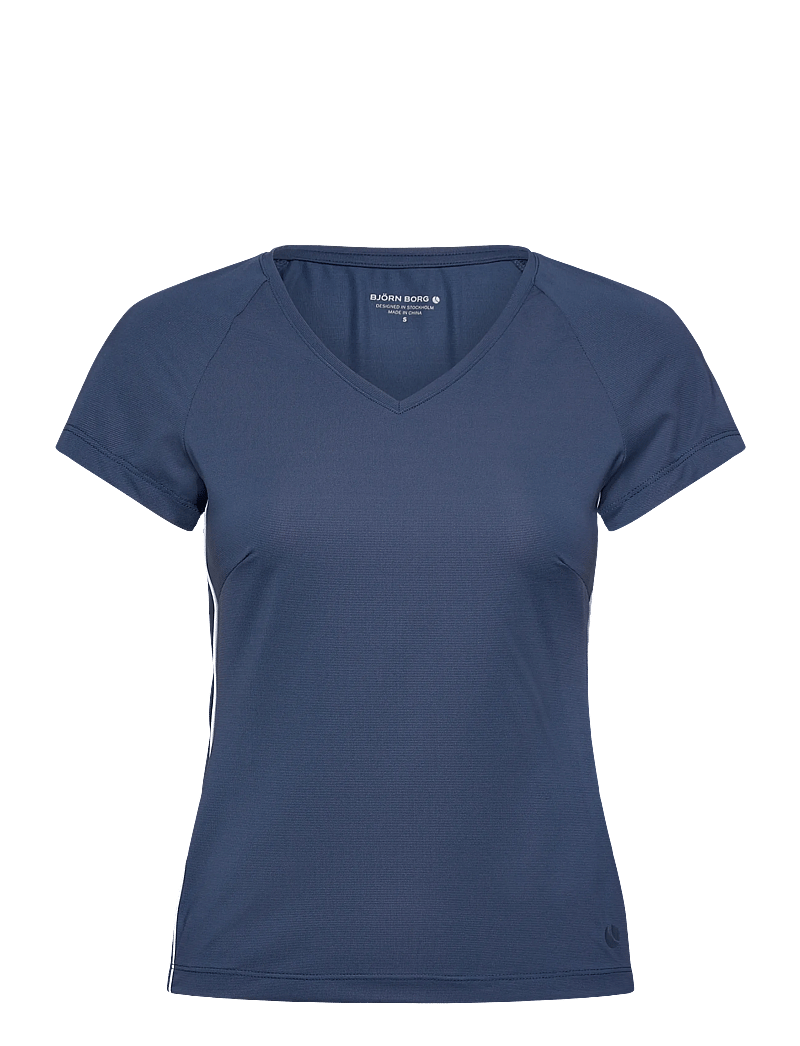 Björn Borg - ACE V-NECK T-SHIRT - t-shirts - sargasso sea - 0