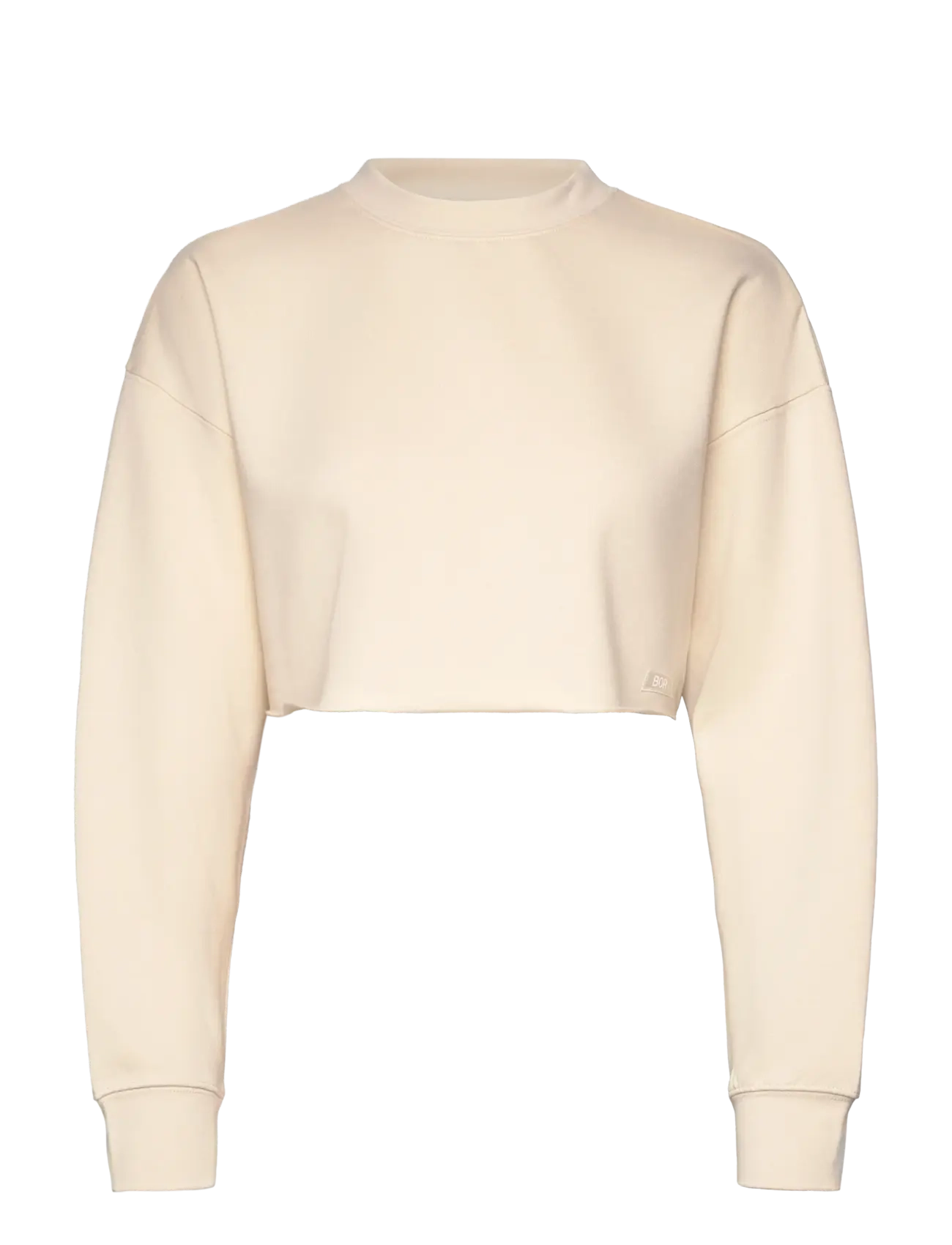 Björn Borg Studio Oversized Cropped Sweatshirt, Kvinder, Oversize Kort Sweatshirt, Beige, Str: XL