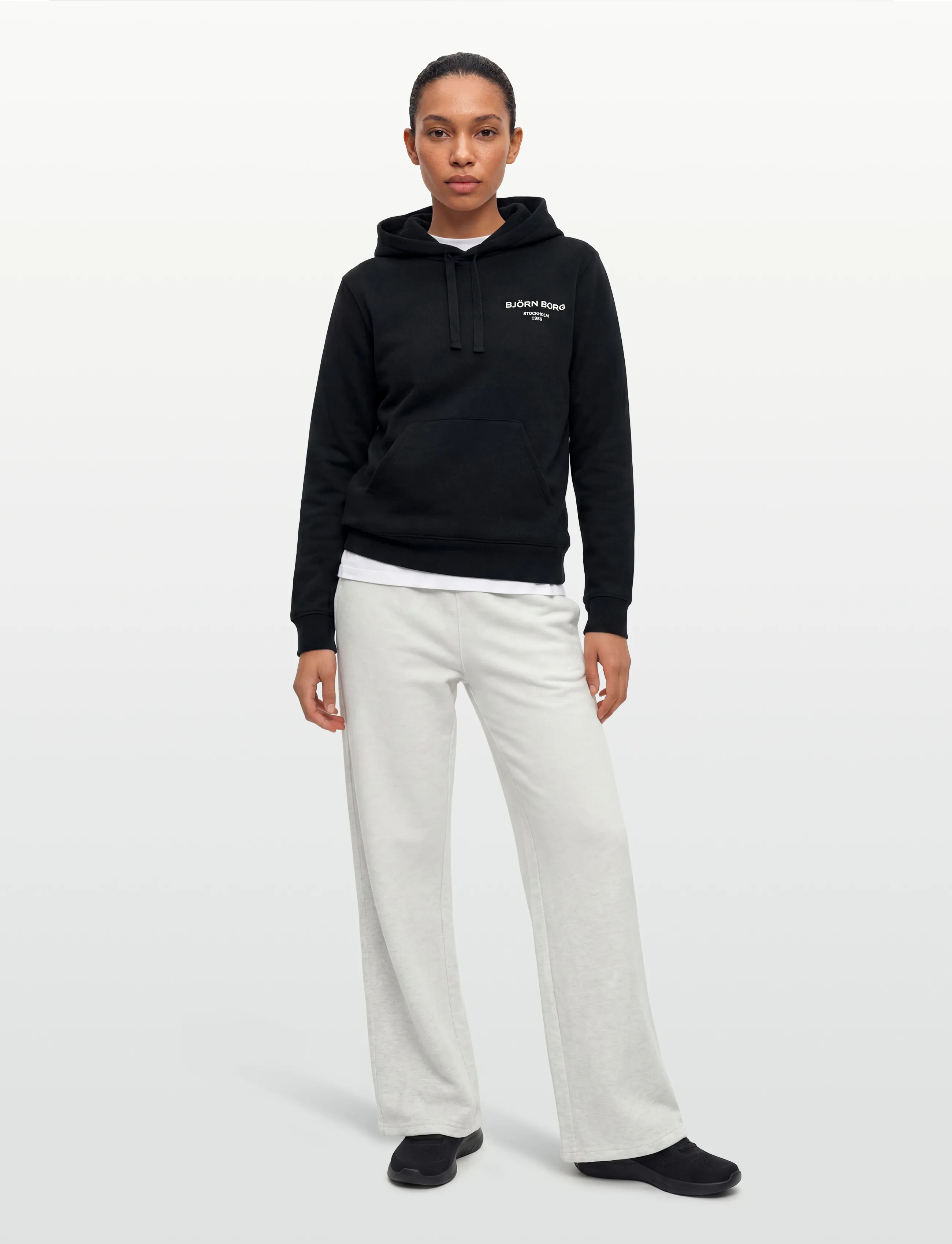 Björn Borg Borg Essential 1 Hoodie, XS, Black, Sport Sweatshirts & Hoodies > Sport Hoodies, Dame