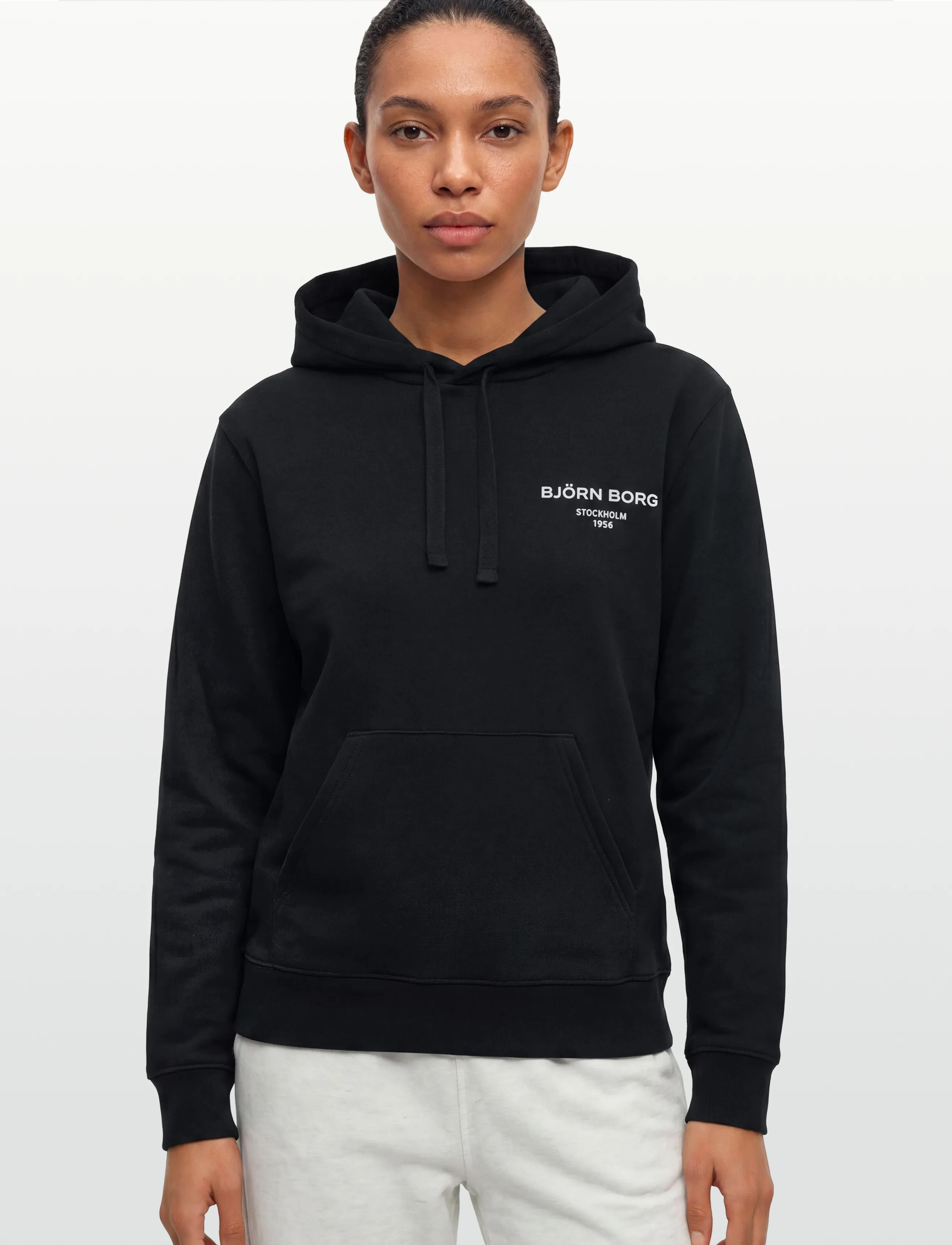 Björn Borg - BORG ESSENTIAL 1 HOODIE - kapuzenpullover - black beauty - 3