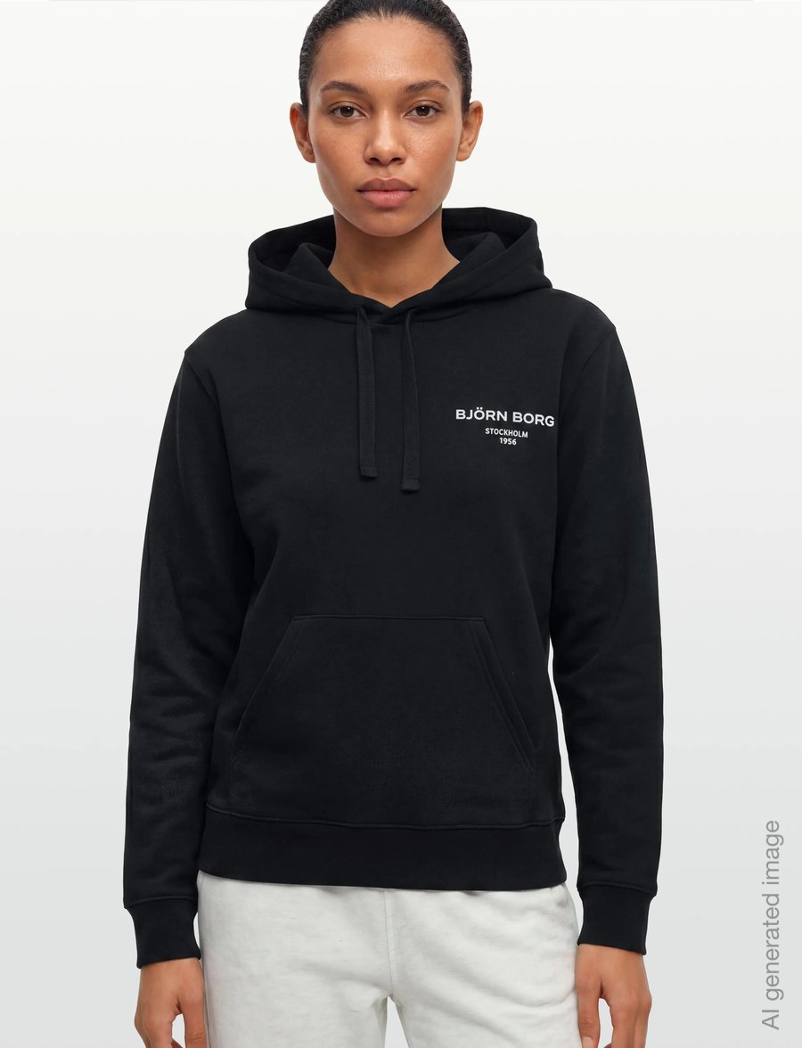 Björn Borg - BORG ESSENTIAL 1 HOODIE - sweatshirts - black beauty - 3