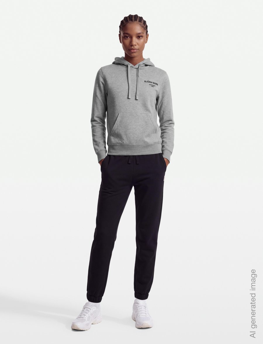 Björn Borg - BORG ESSENTIAL 1 HOODIE - sweatshirts - light grey melange - 0