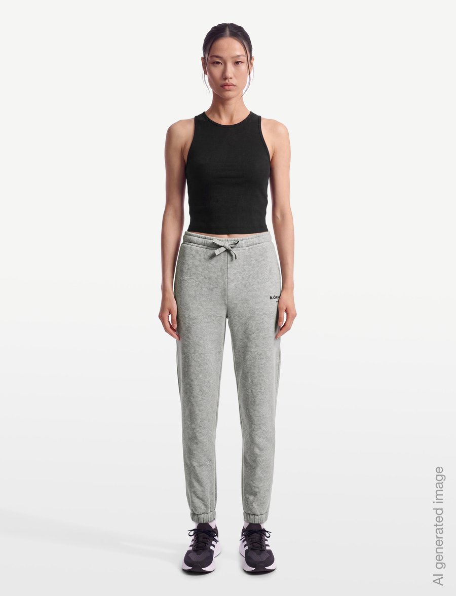 Björn Borg - BORG ESSENTIAL 1 SWEATPANTS - trainingshosen - light grey melange - 0